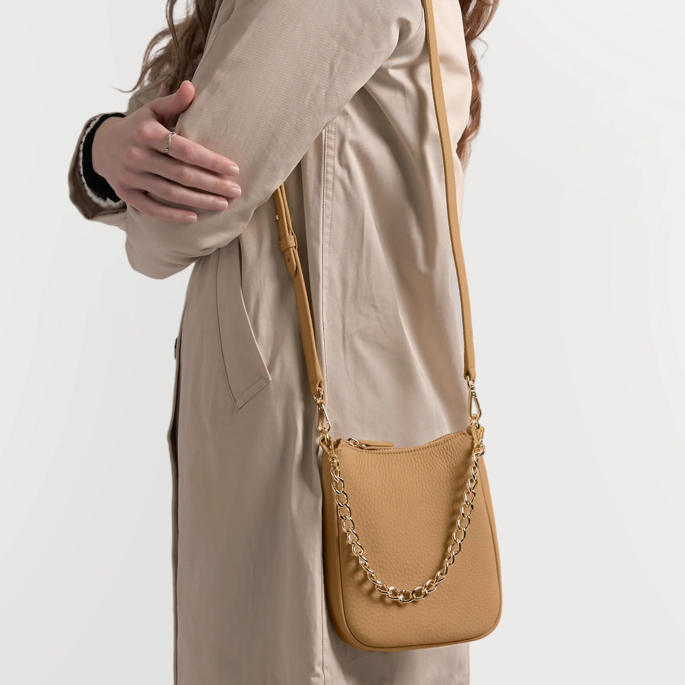 Greta Chain Vertical Sling Camel - Image 3