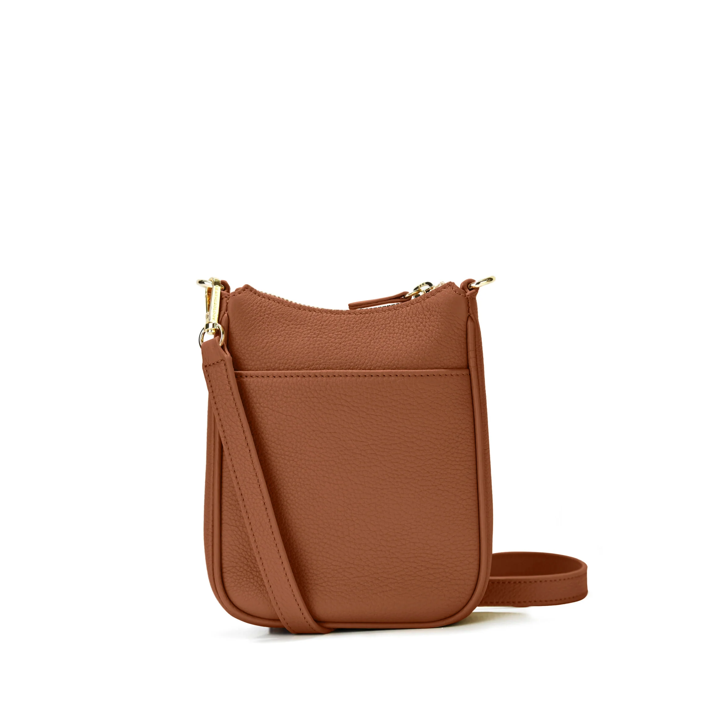 Greta Chain Vertical Sling Saddle Brown - Image 9
