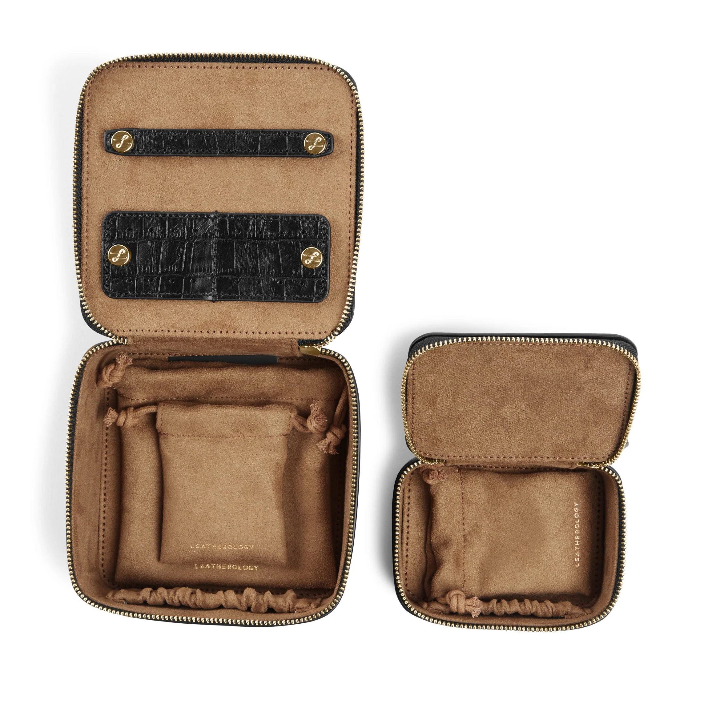 Jewelry Organizer Set Black Croc - Image 3