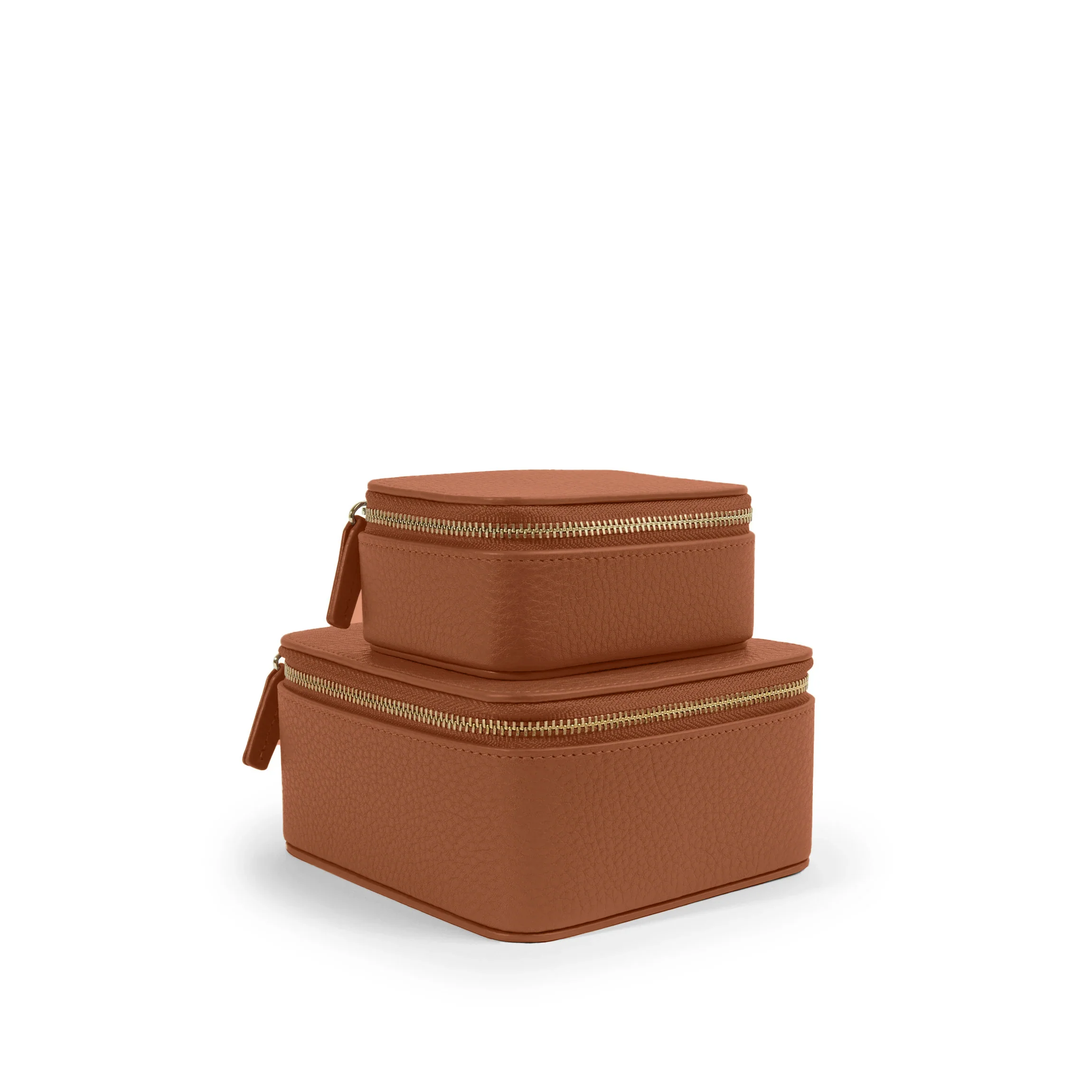 Jewelry Organizer Set Saddle Brown