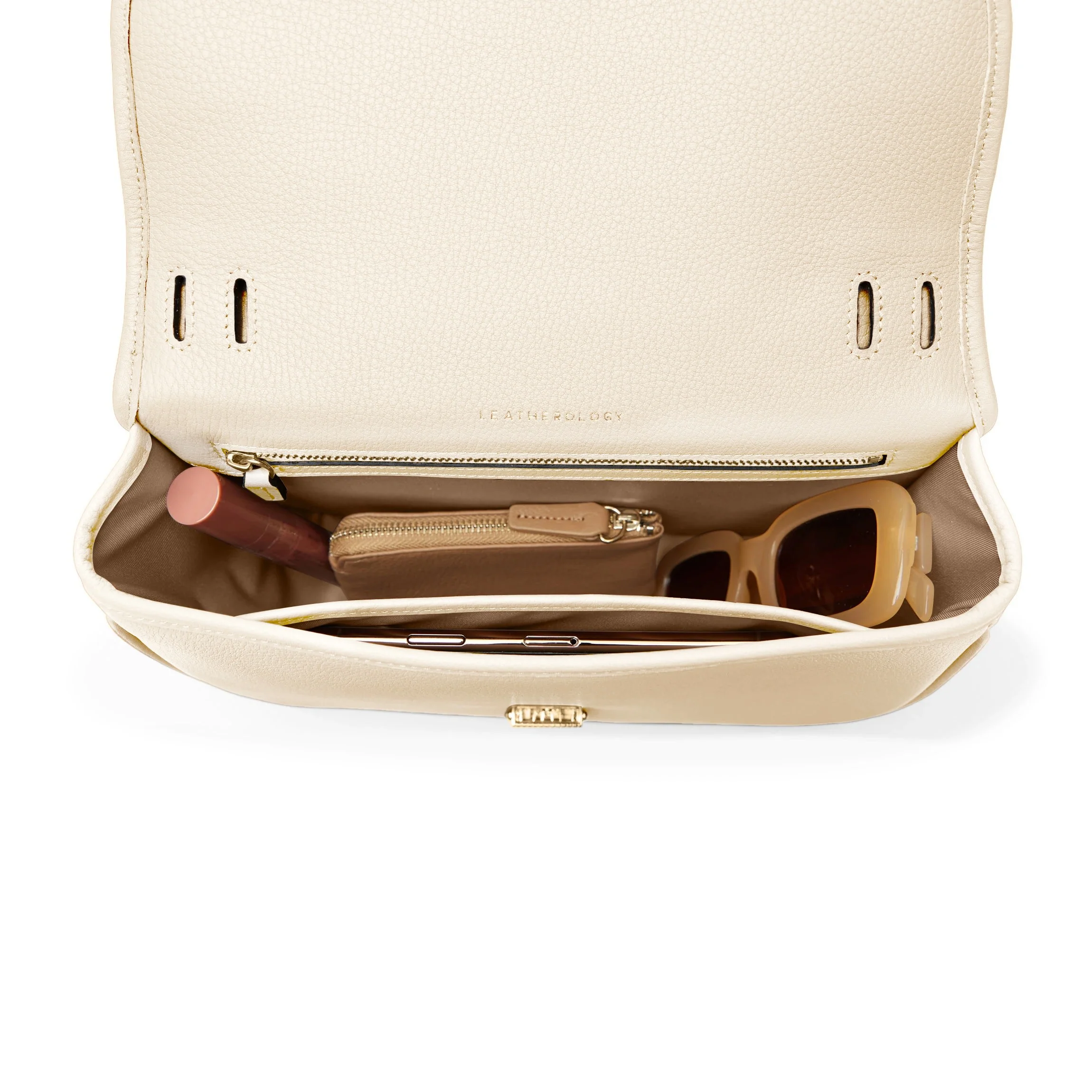 Katy Medium Saddle Bag Sand - Image 7