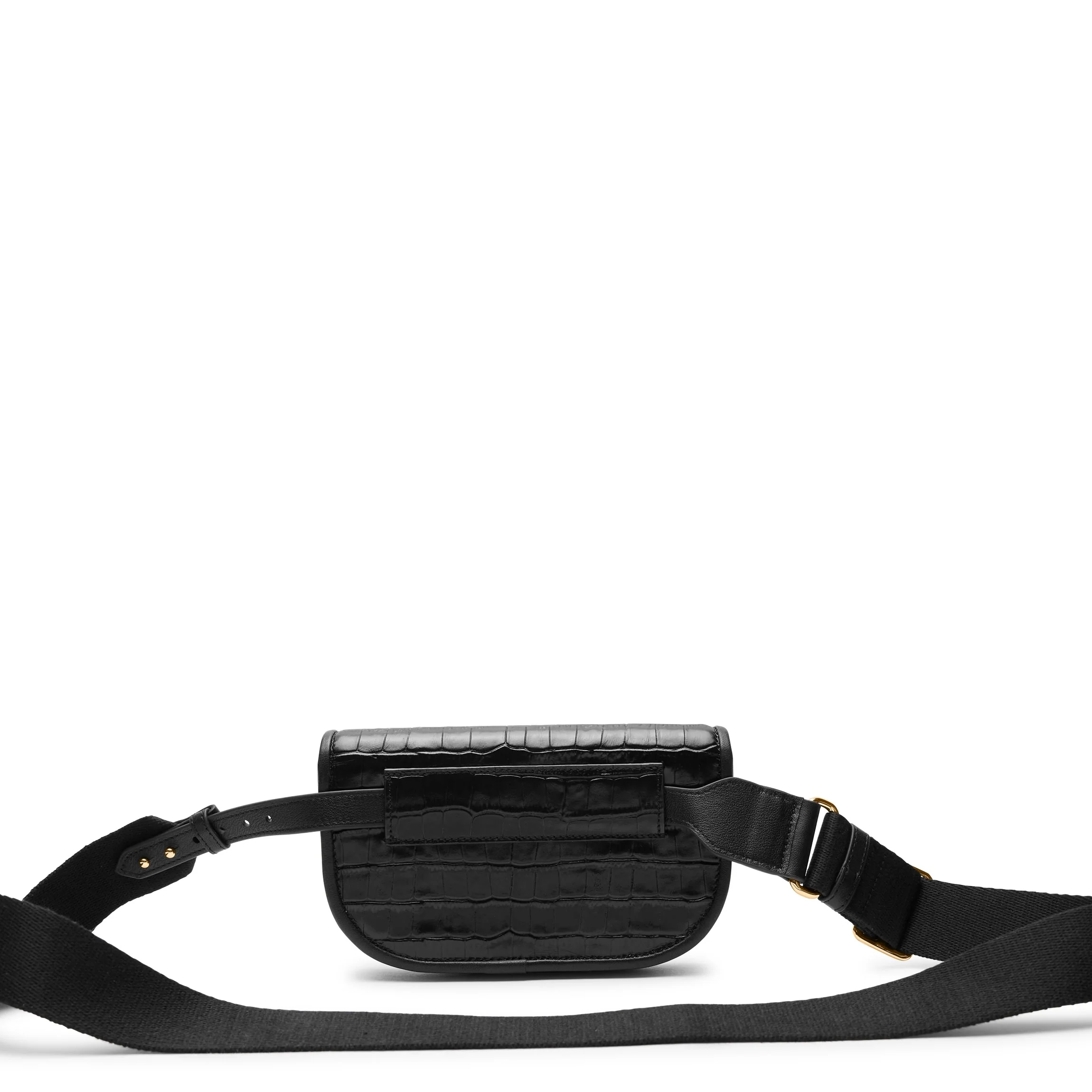 Katy Mini Belt Bag Black Croc - Image 7