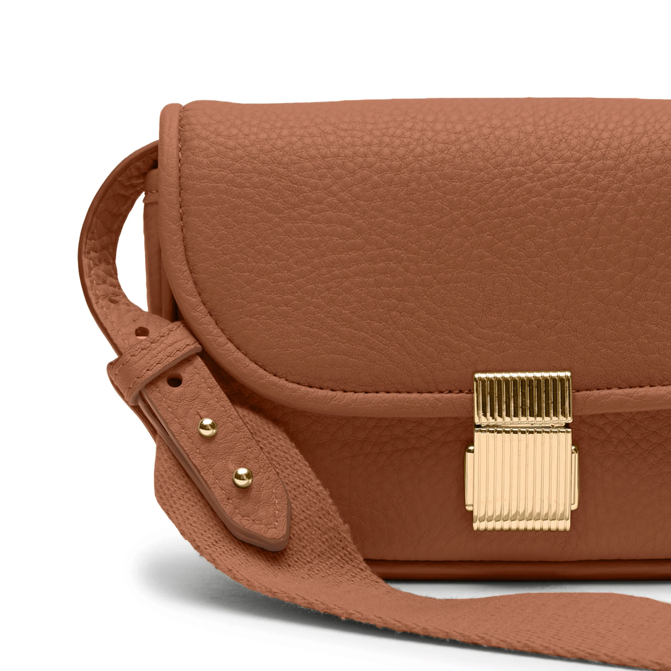 Katy Mini Belt Bag Saddle Brown - Image 10