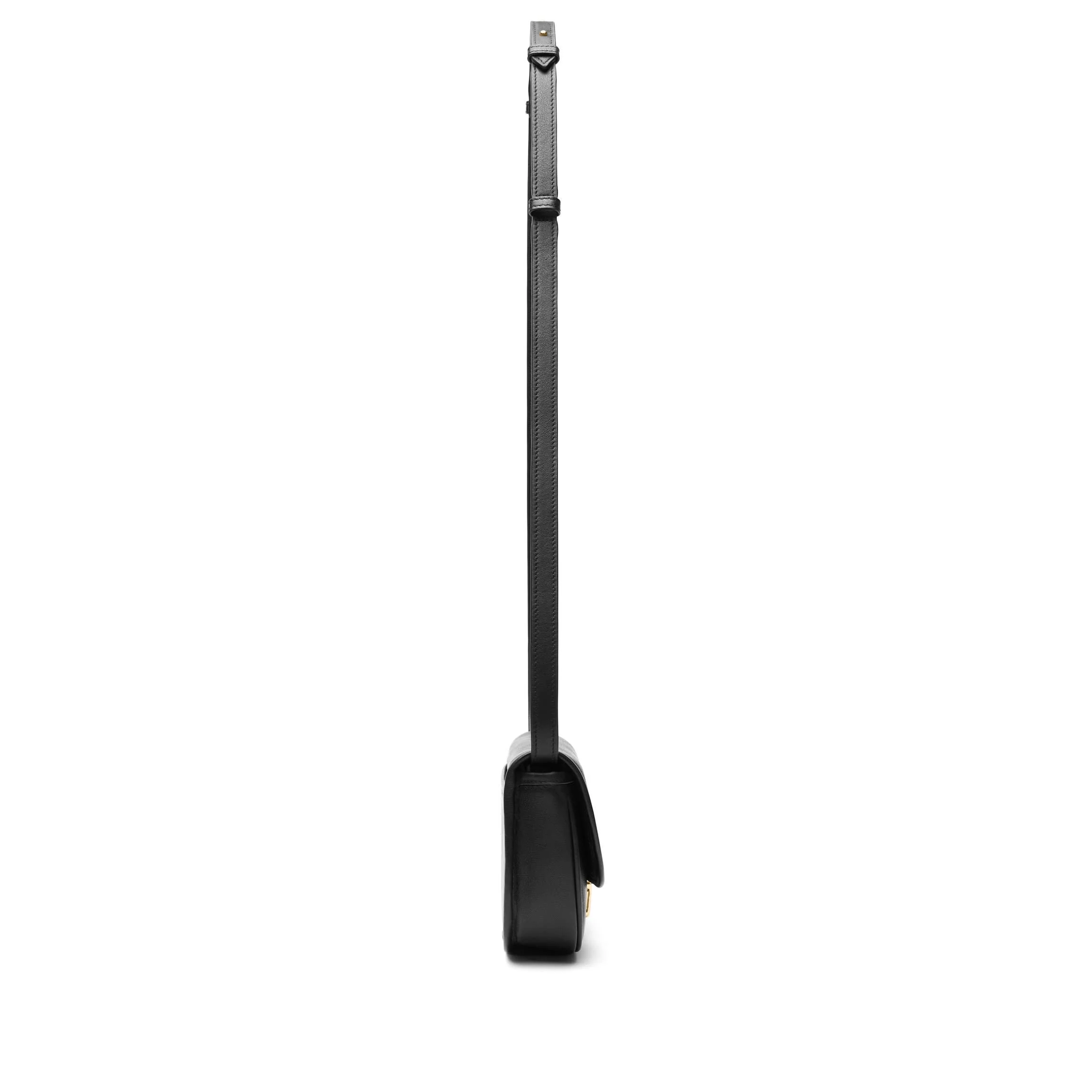 Katy Small Saddle Crossbody Black Onyx - Image 4
