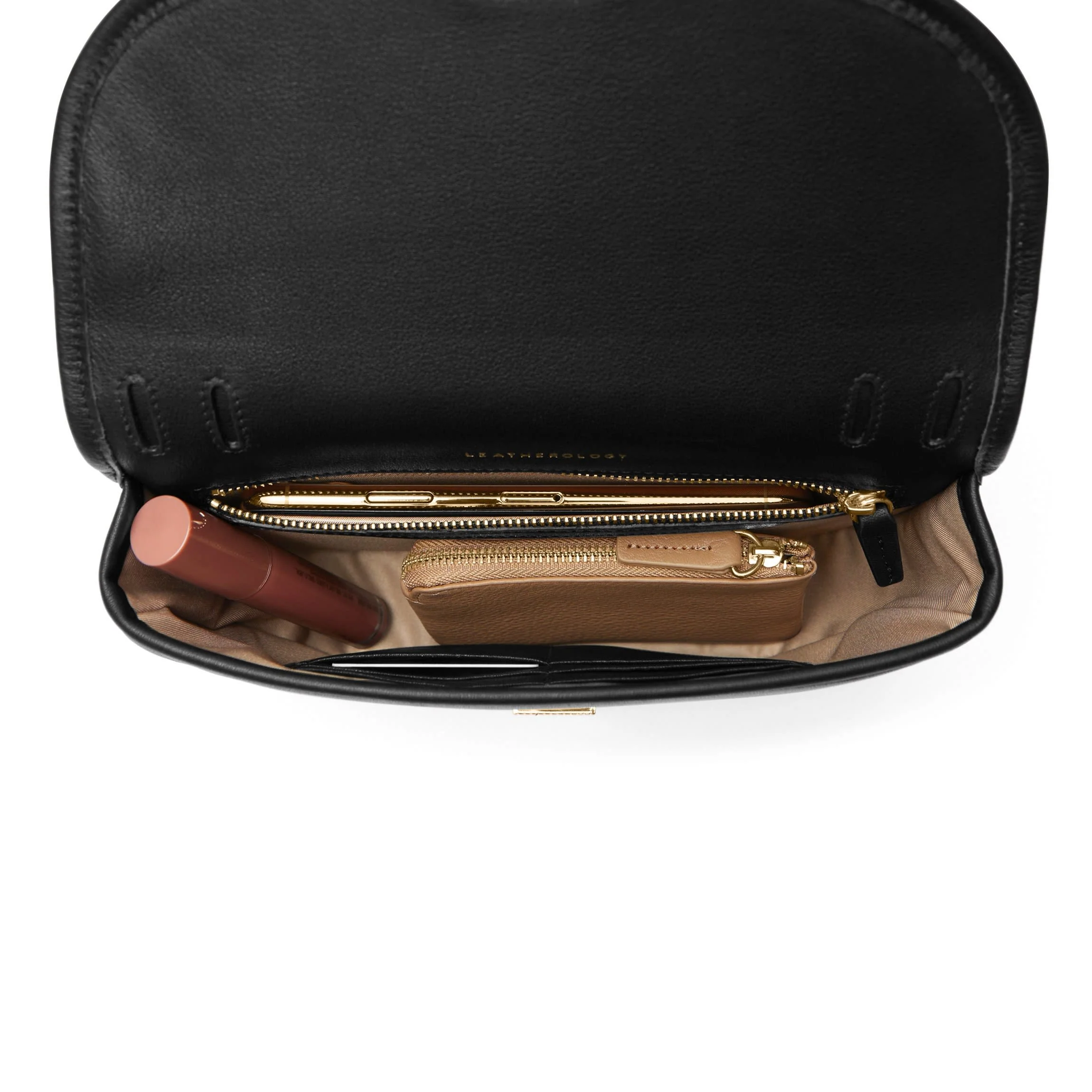 Katy Small Saddle Crossbody Black Onyx - Image 7