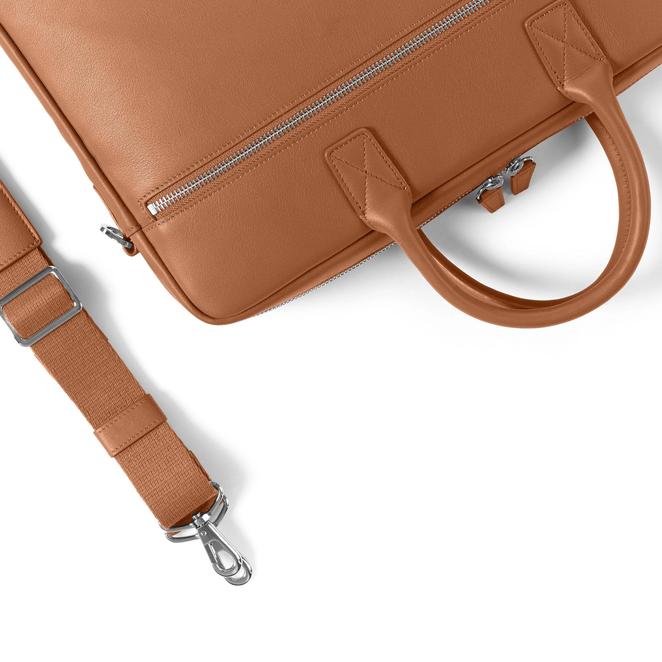 Knox Slim Laptop Bag Cognac - Image 3