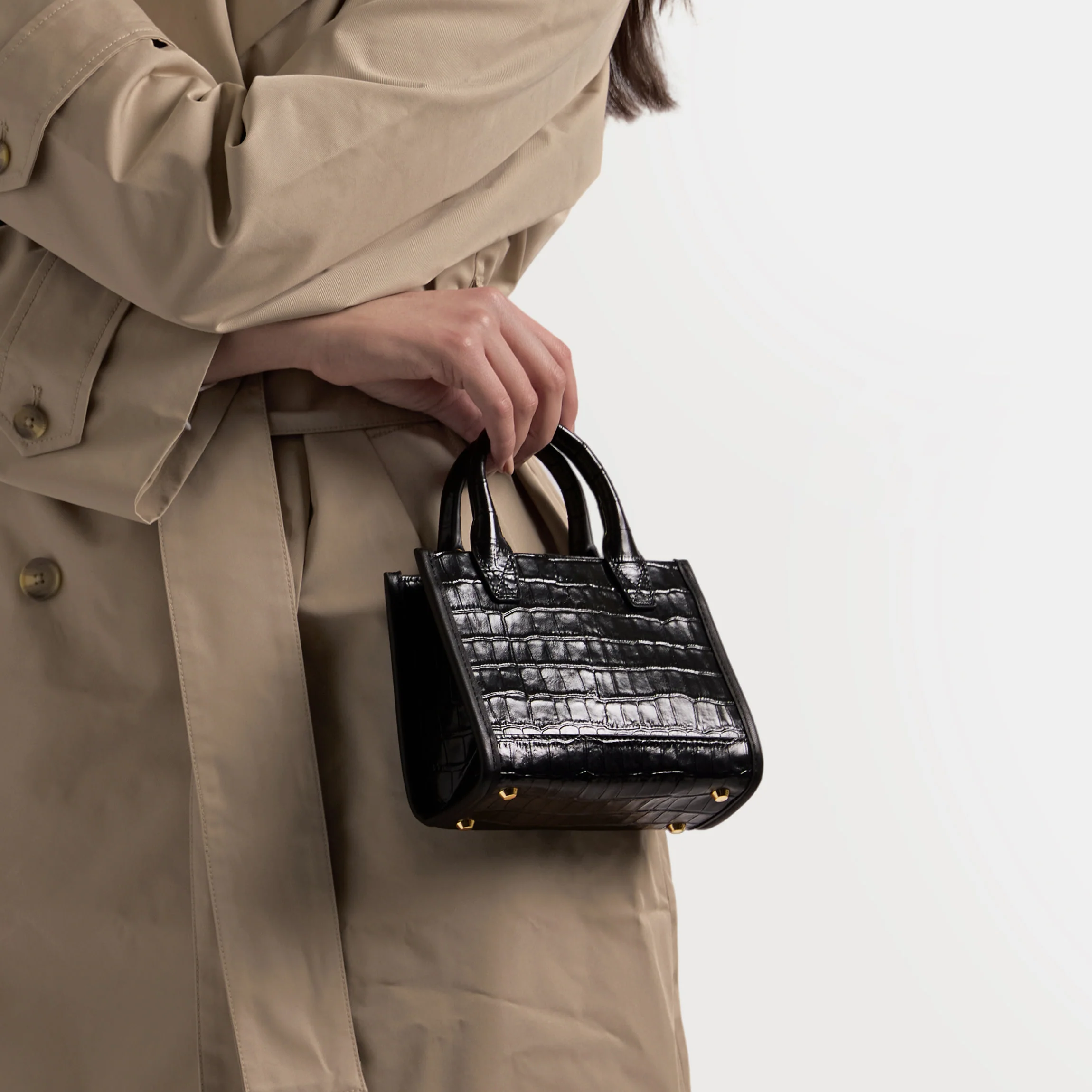 Kress Micro Crossbody Black Croc - Image 3