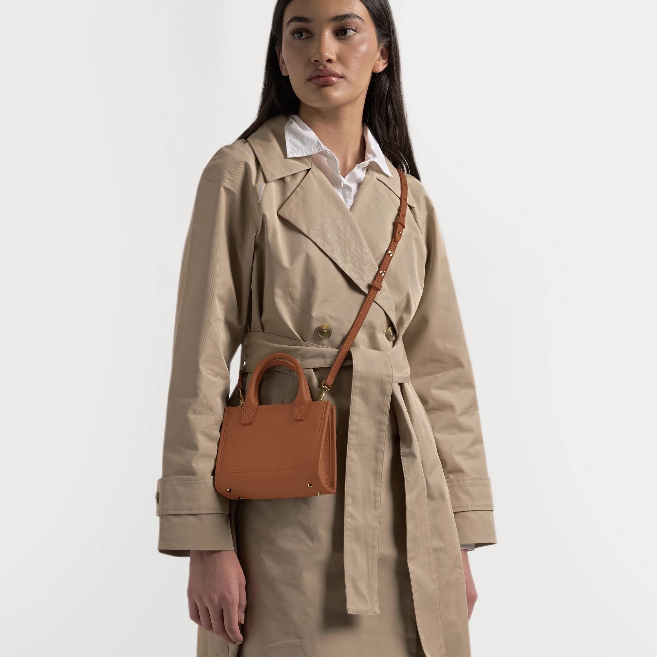 Kress Micro Crossbody Saddle Brown - Image 2