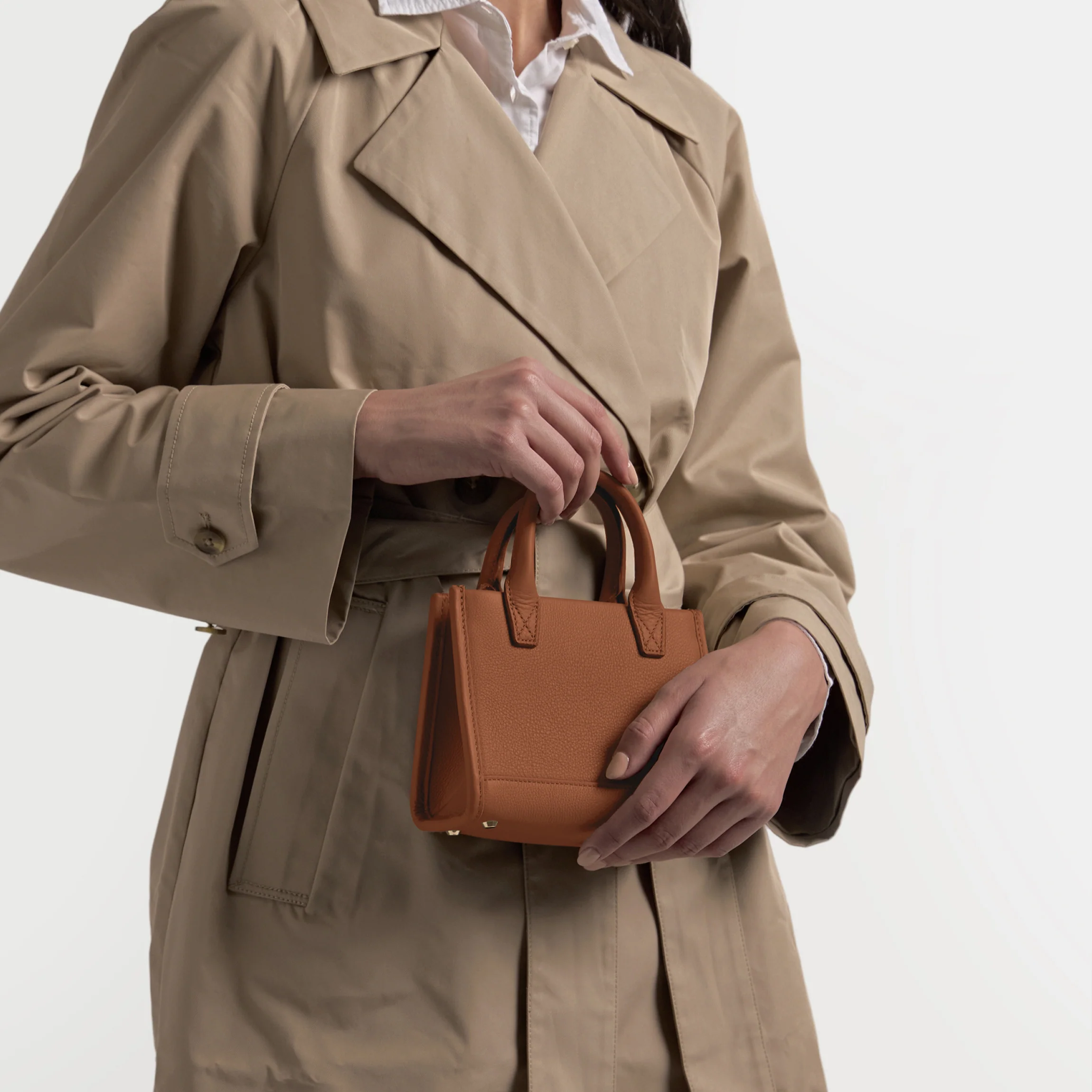 Kress Micro Crossbody Saddle Brown - Image 3