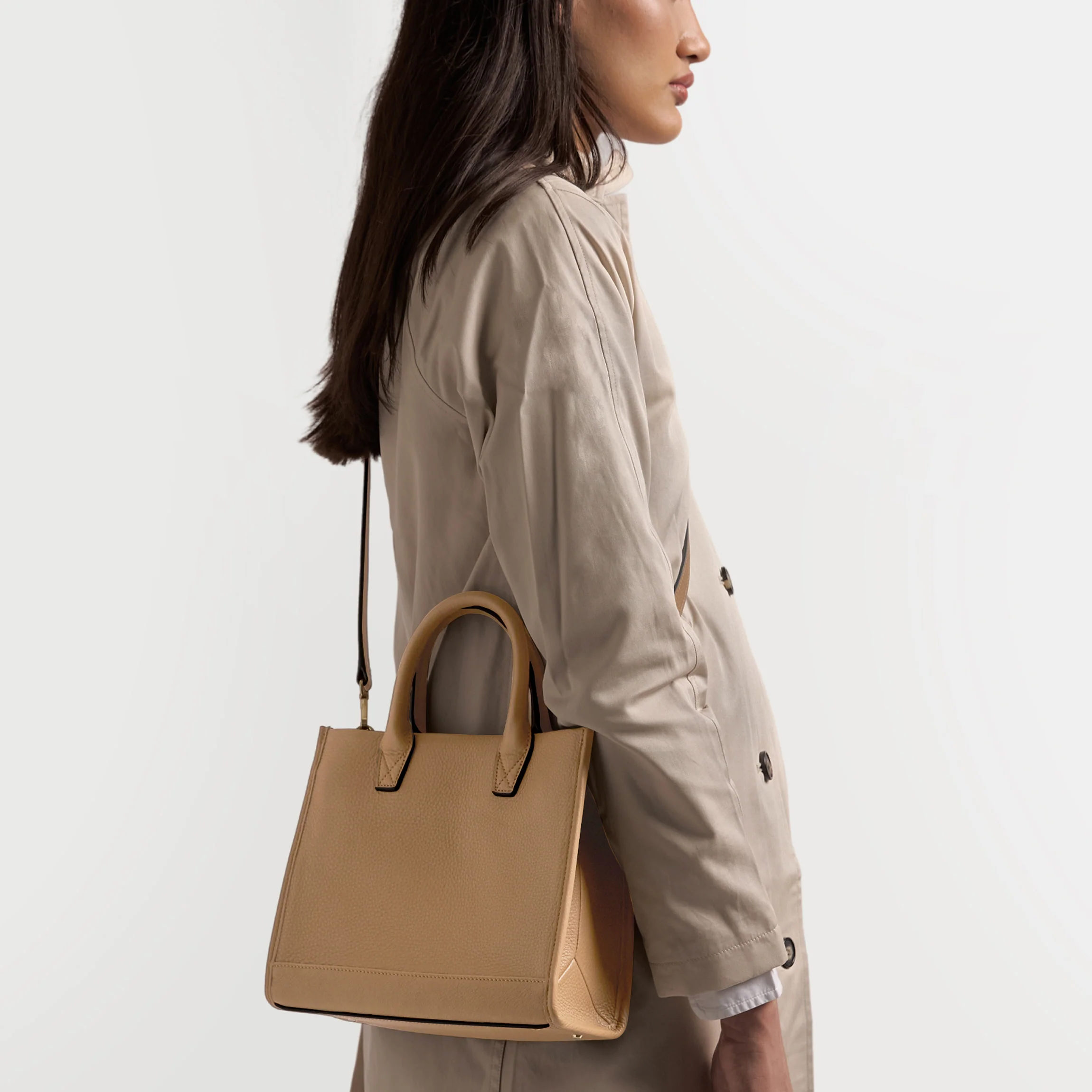 Kress Mini Top Handle Bag Camel - Image 2