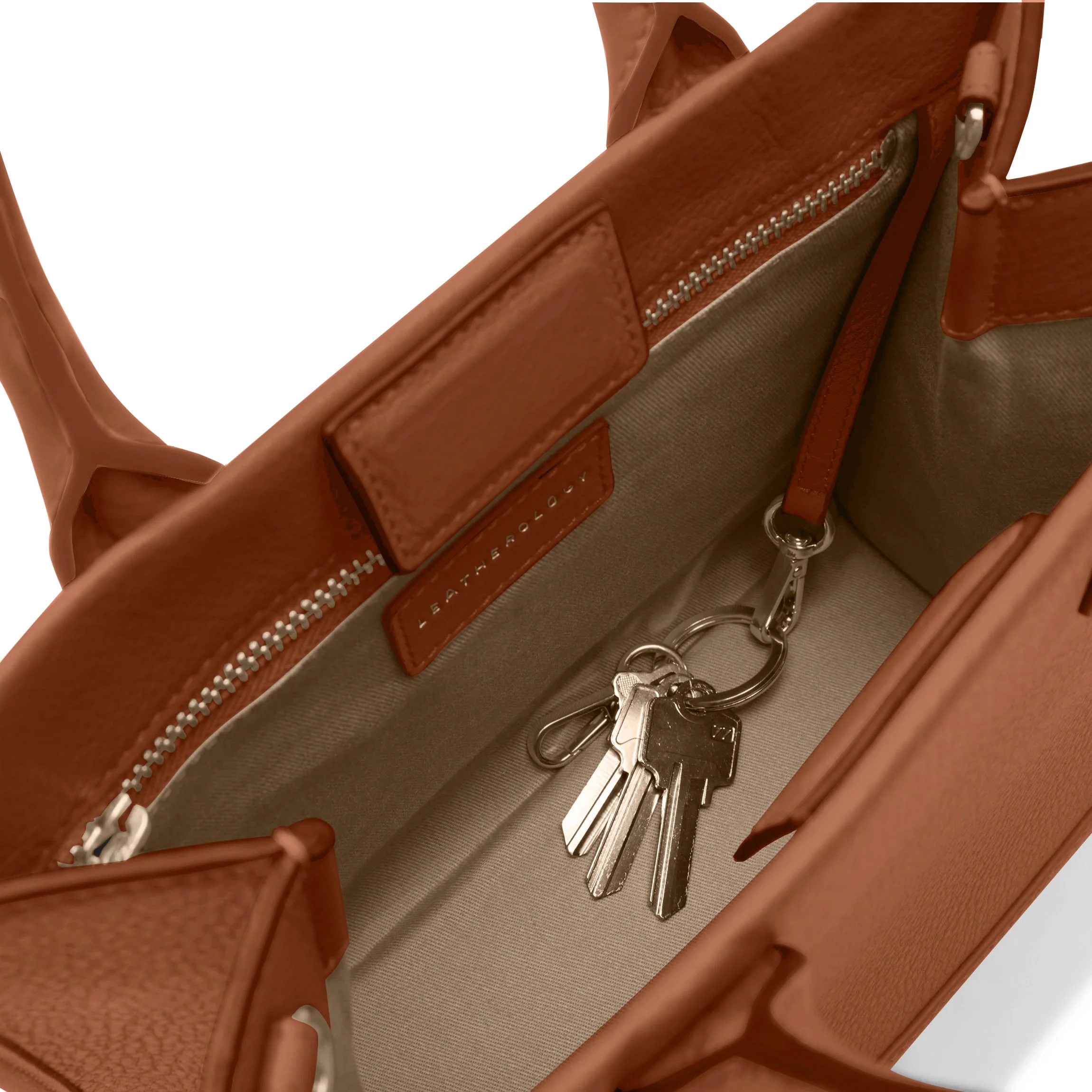Kress Mini Top Handle Bag Saddle Brown - Image 5