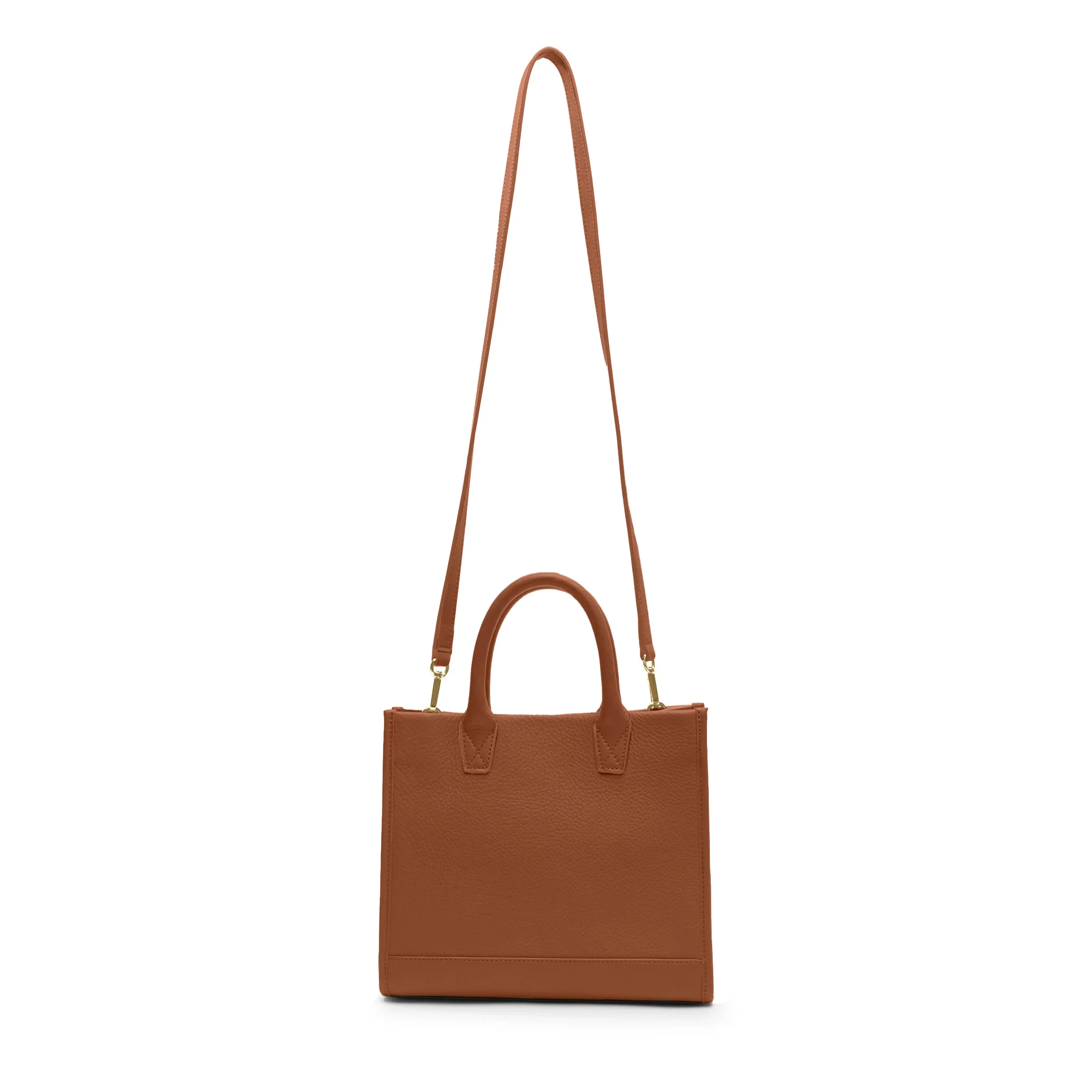 Kress Mini Top Handle Bag Saddle Brown - Image 7