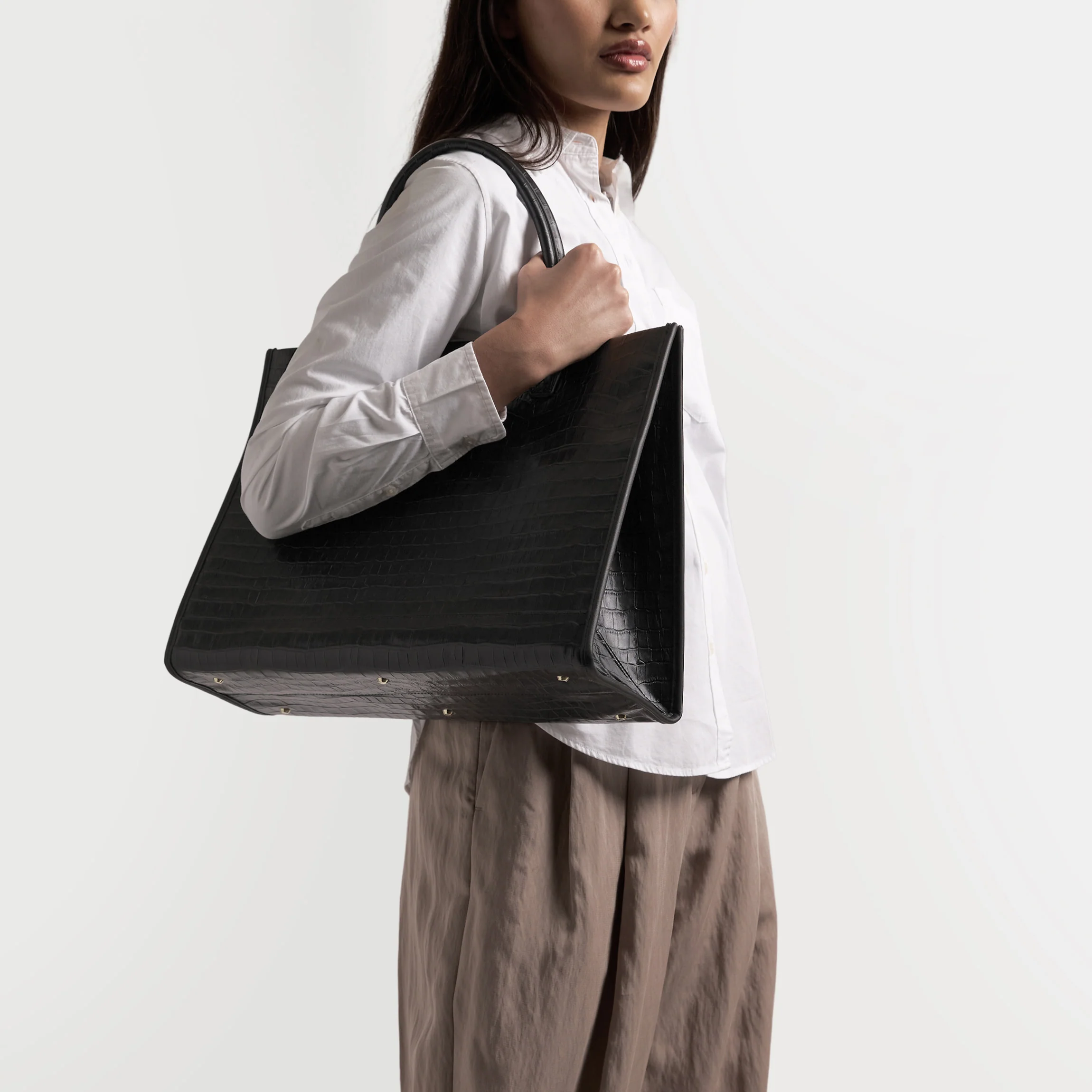 Kress XL Tote Black Croc - Image 2