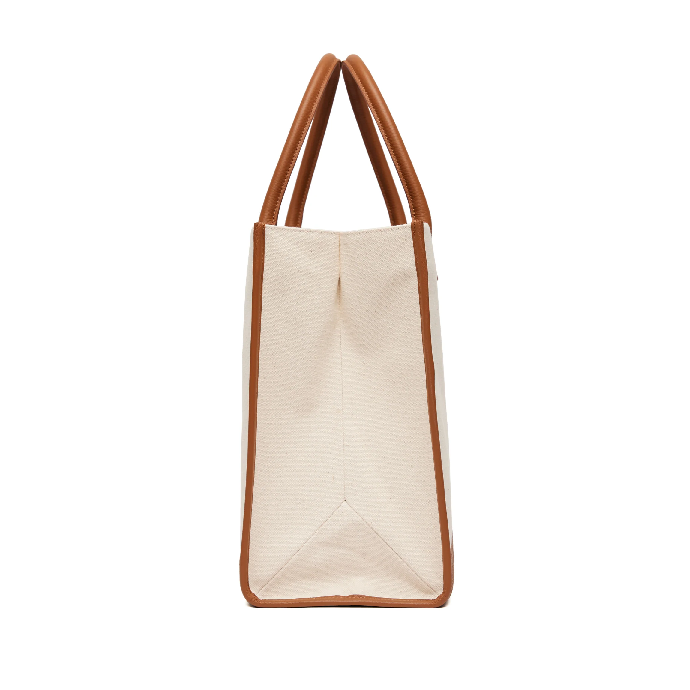 Kress XL Tote Natural Canvas/Saddle Brown - Image 5