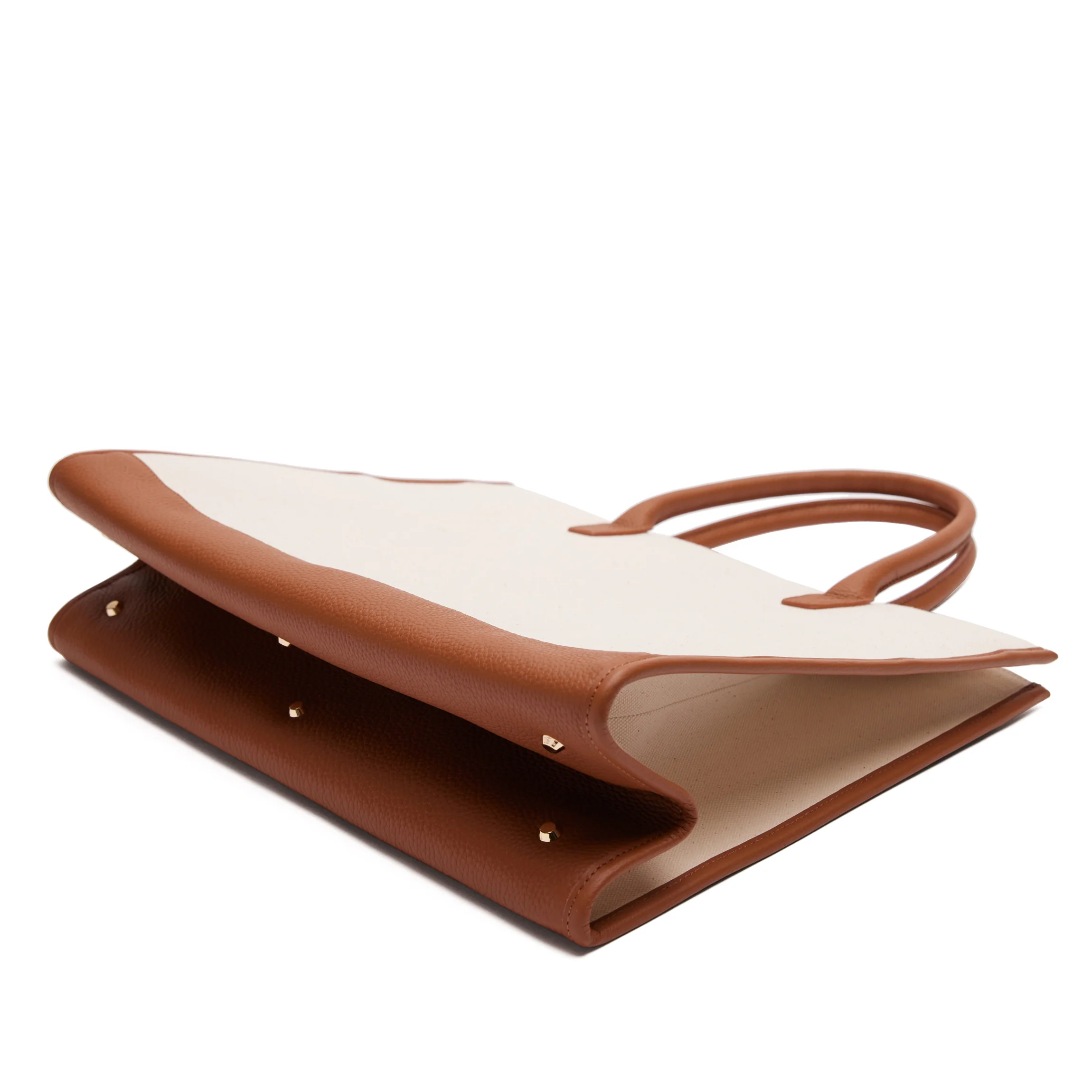 Kress XL Tote Natural Canvas/Saddle Brown - Image 6