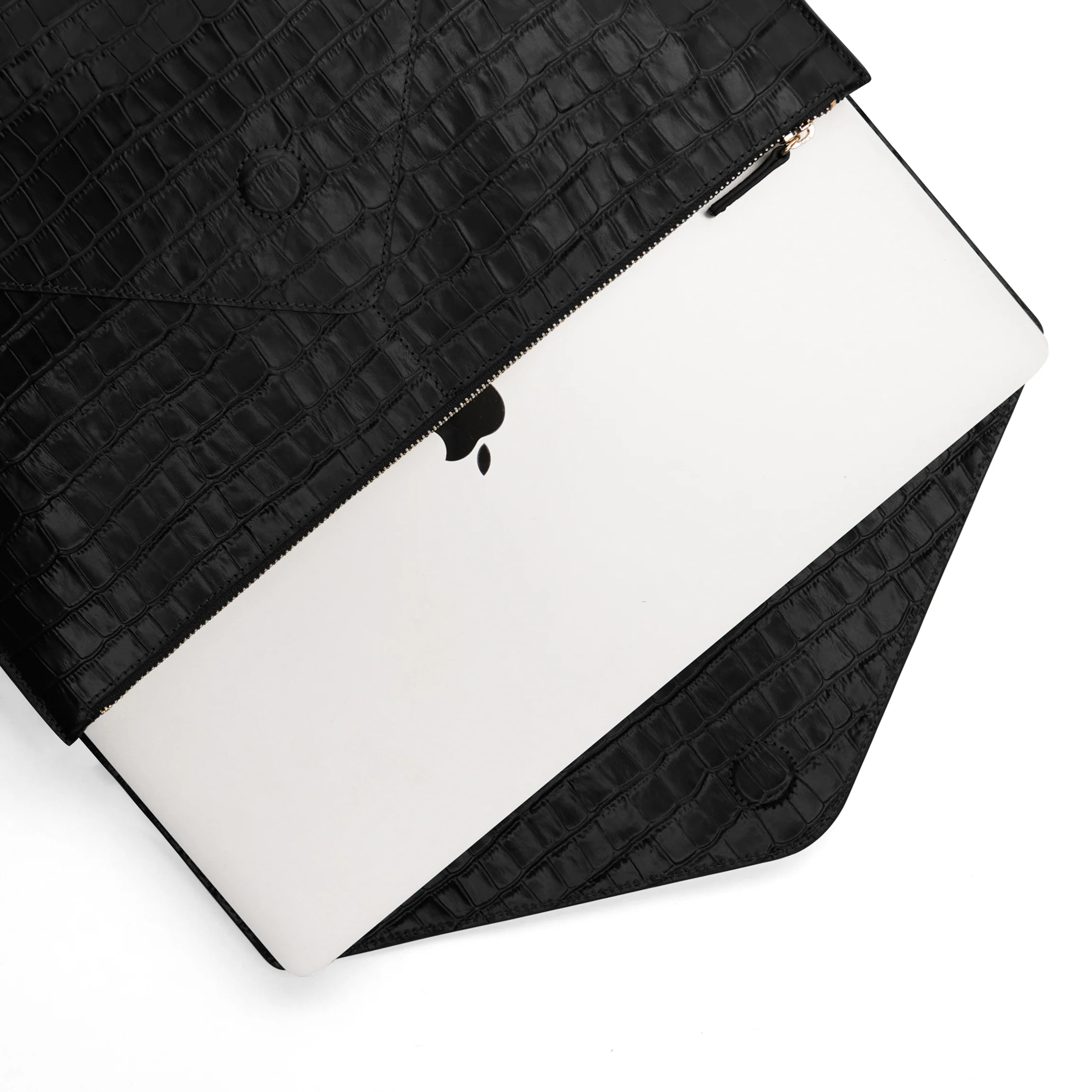 Laptop Envelope Organizer Black Croc - Image 2