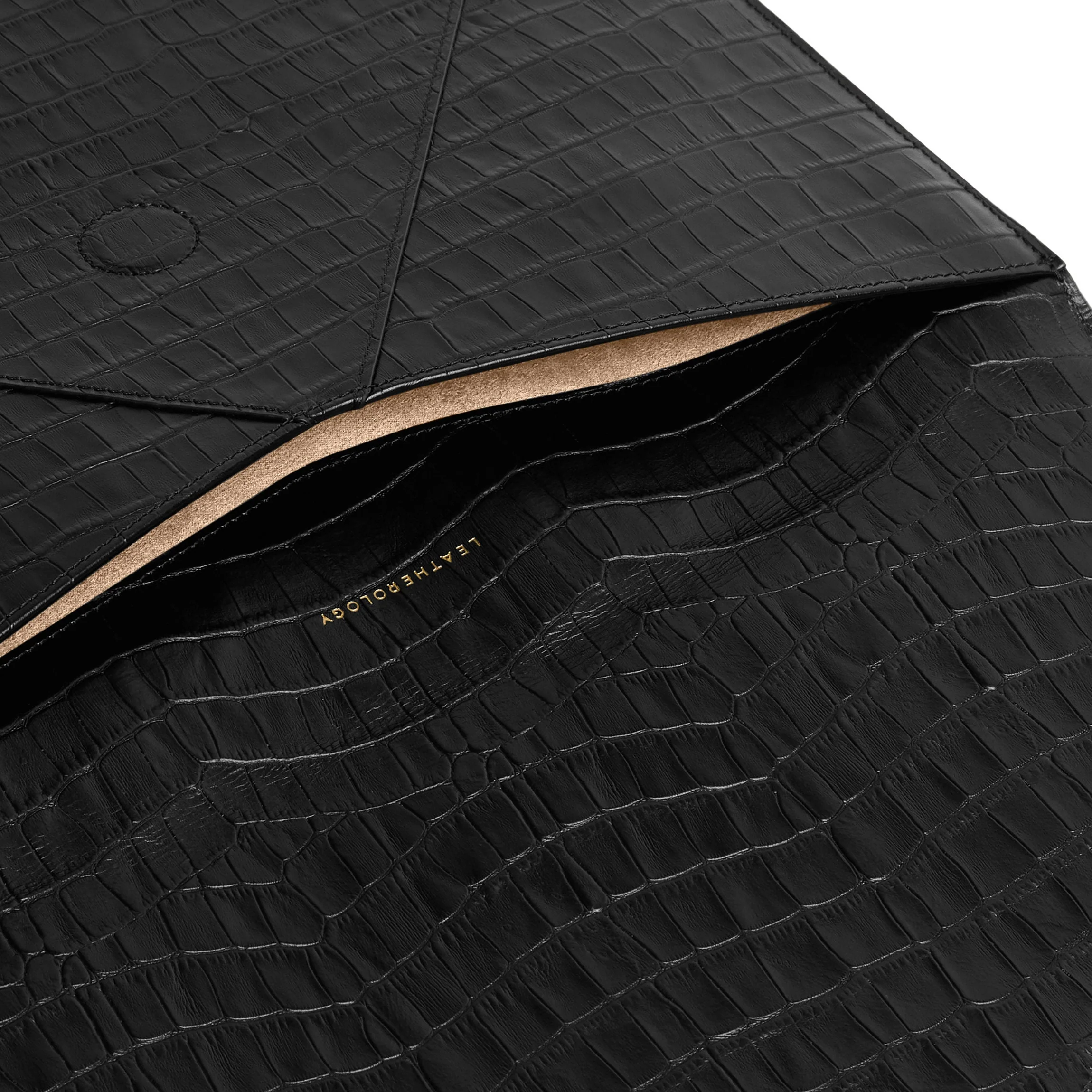 Laptop Envelope Sleeve Black Croc - Image 6
