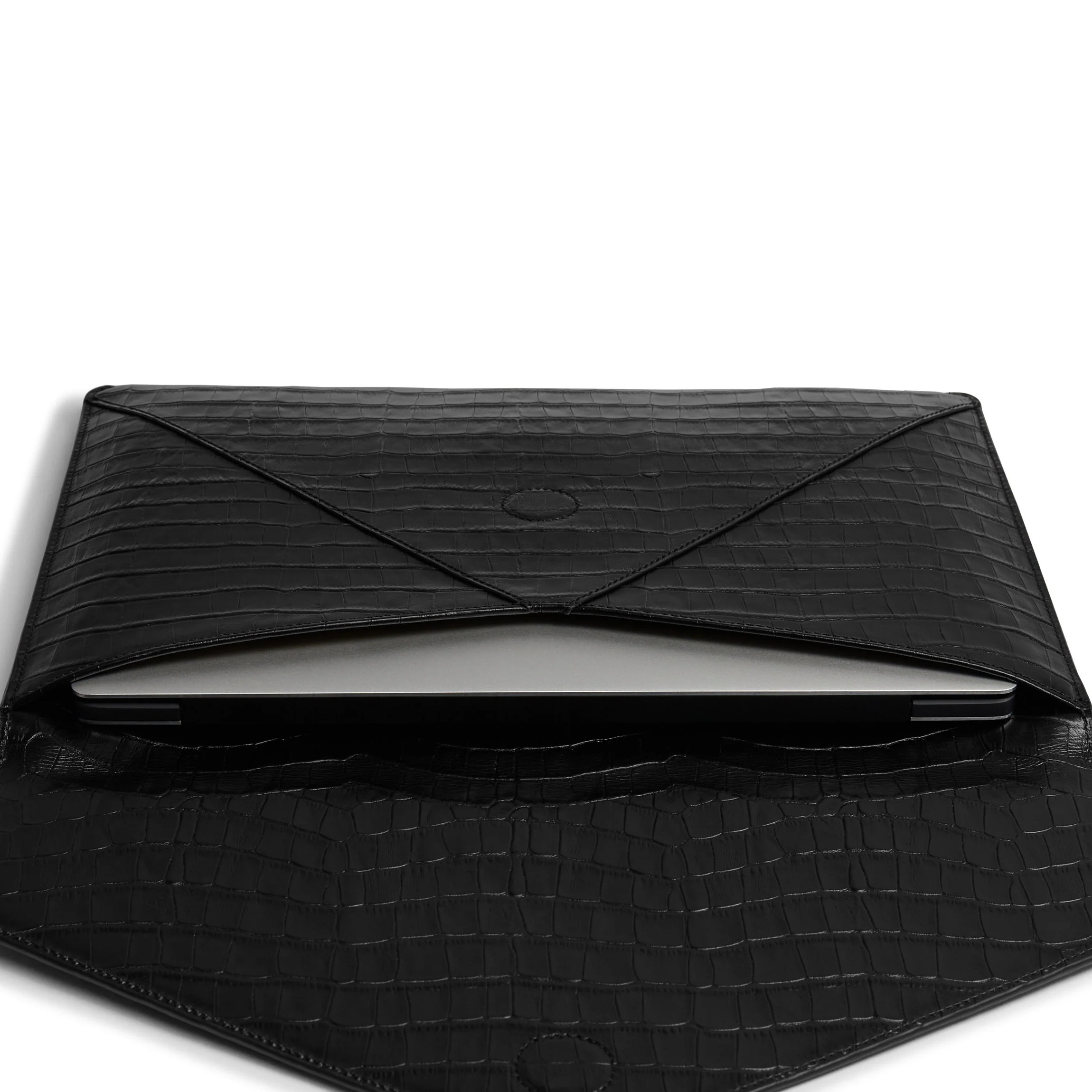 Laptop Envelope Sleeve Black Croc - Image 8