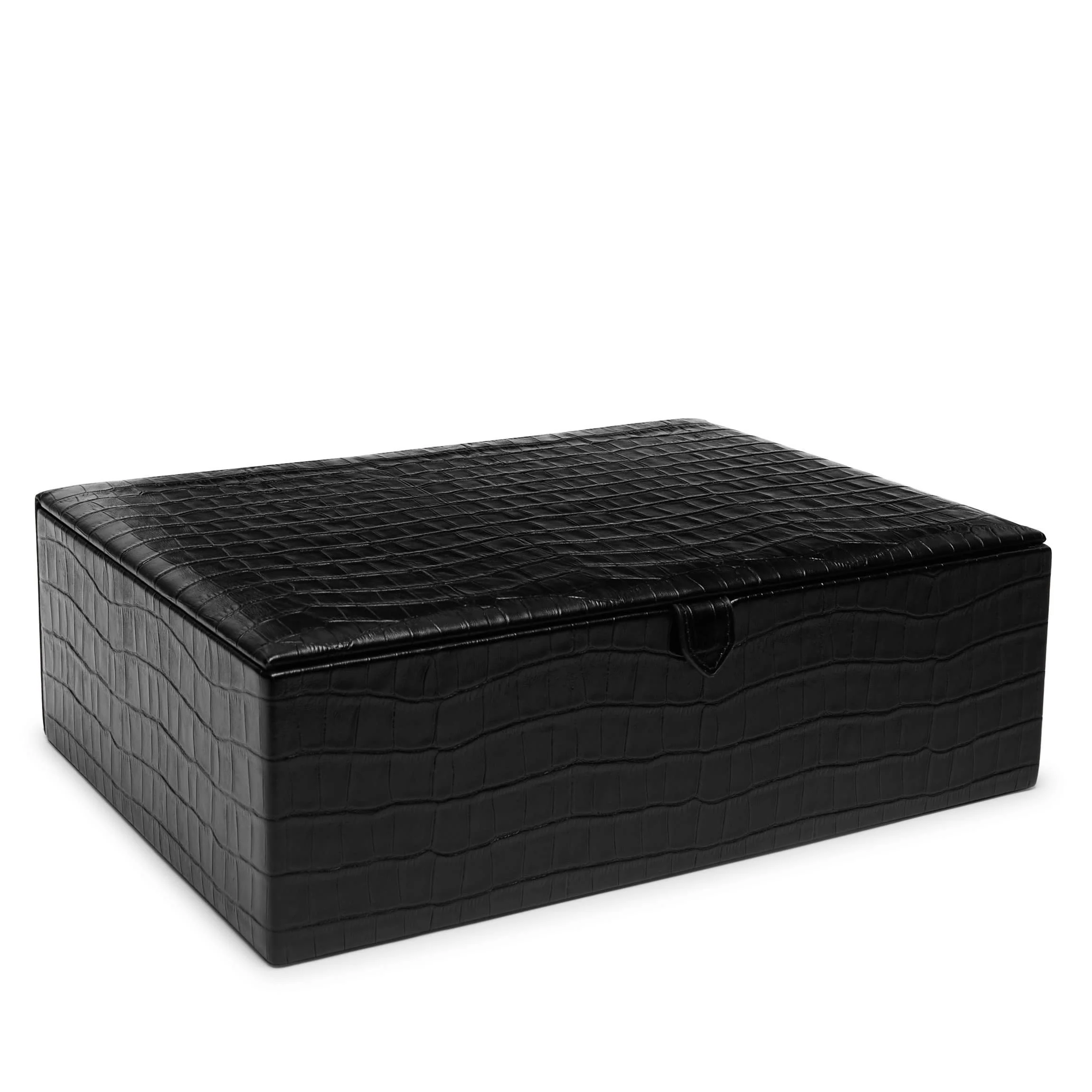 Large Decorative Box Black Croc
