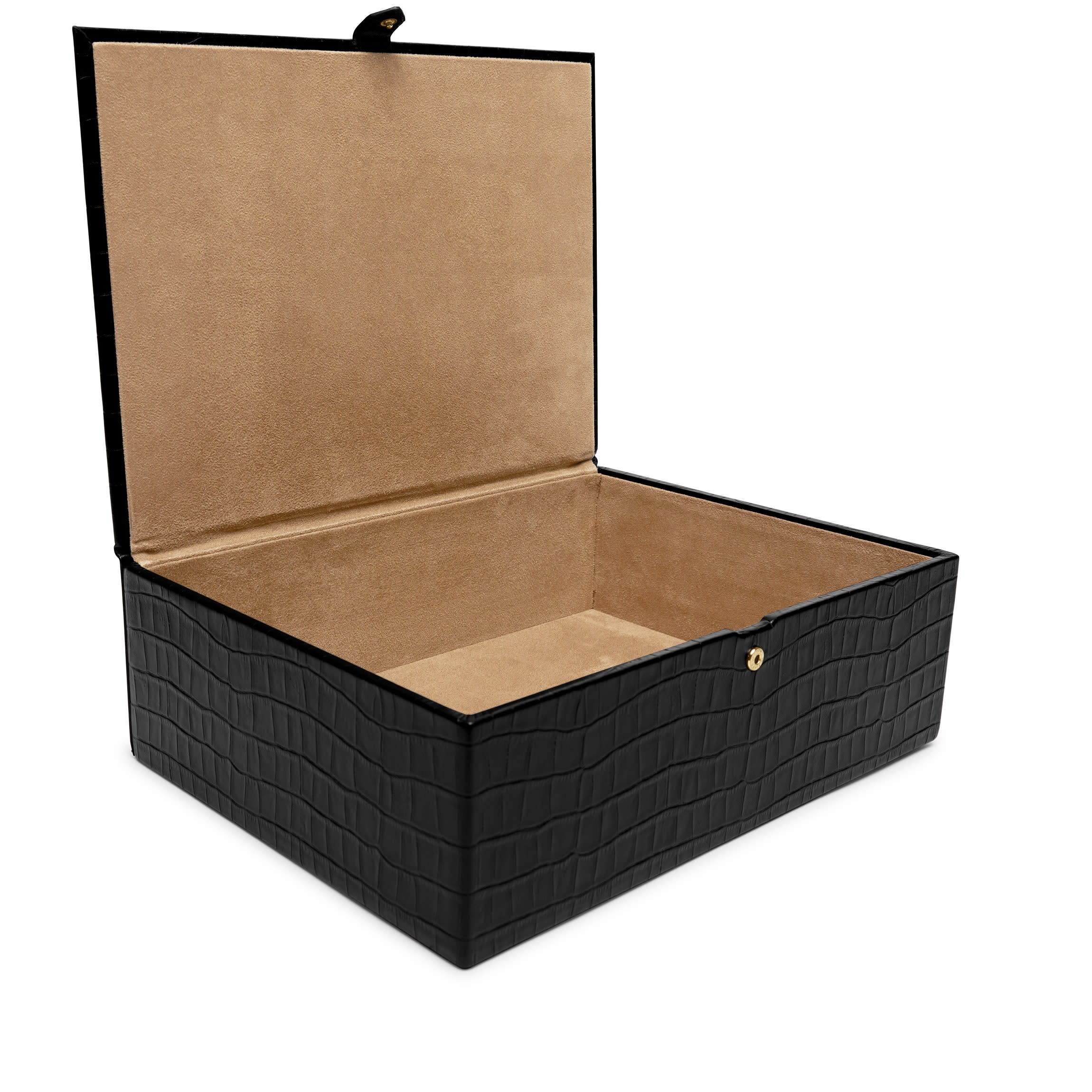 Large Decorative Box Black Croc - Image 3