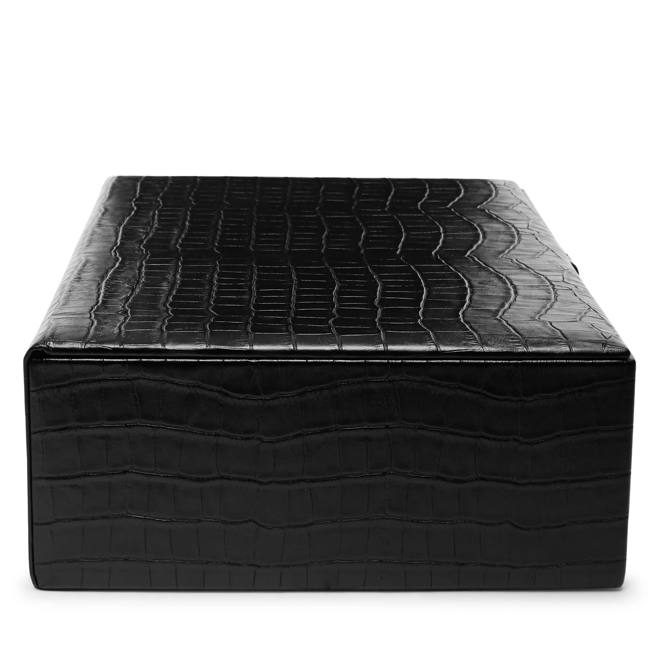 Large Decorative Box Black Croc - Image 4