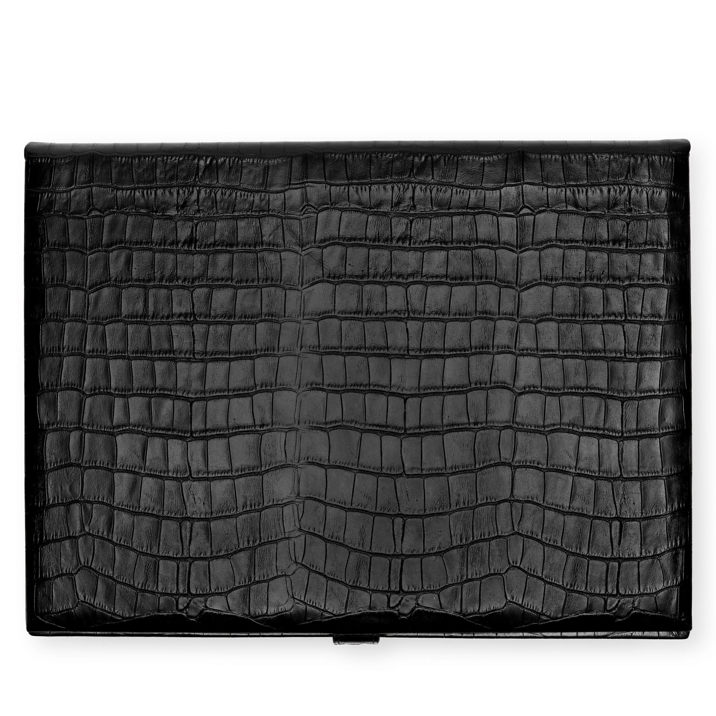 Large Decorative Box Black Croc - Image 6