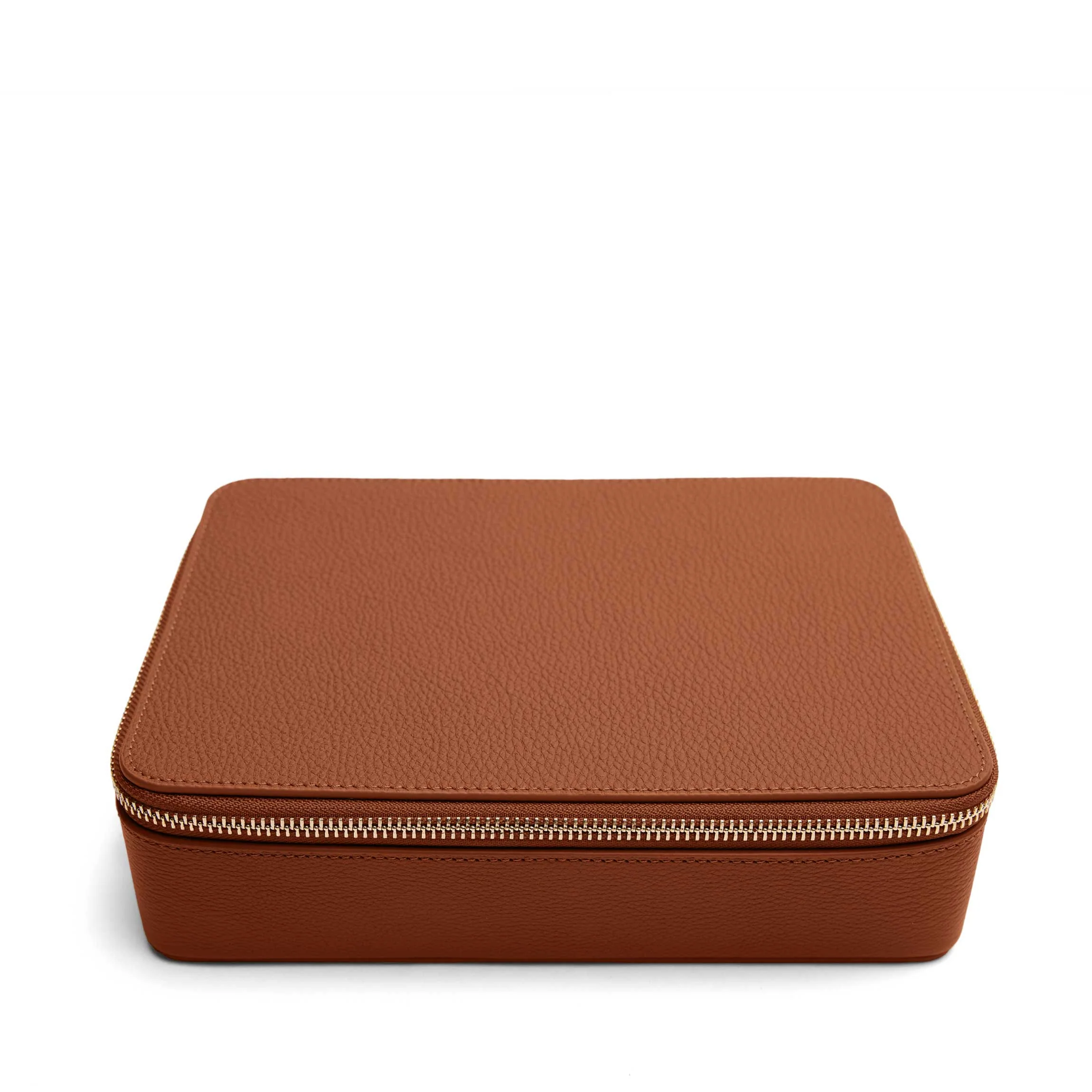 Large Jewelry Zip Case Saddle Brown - Image 4