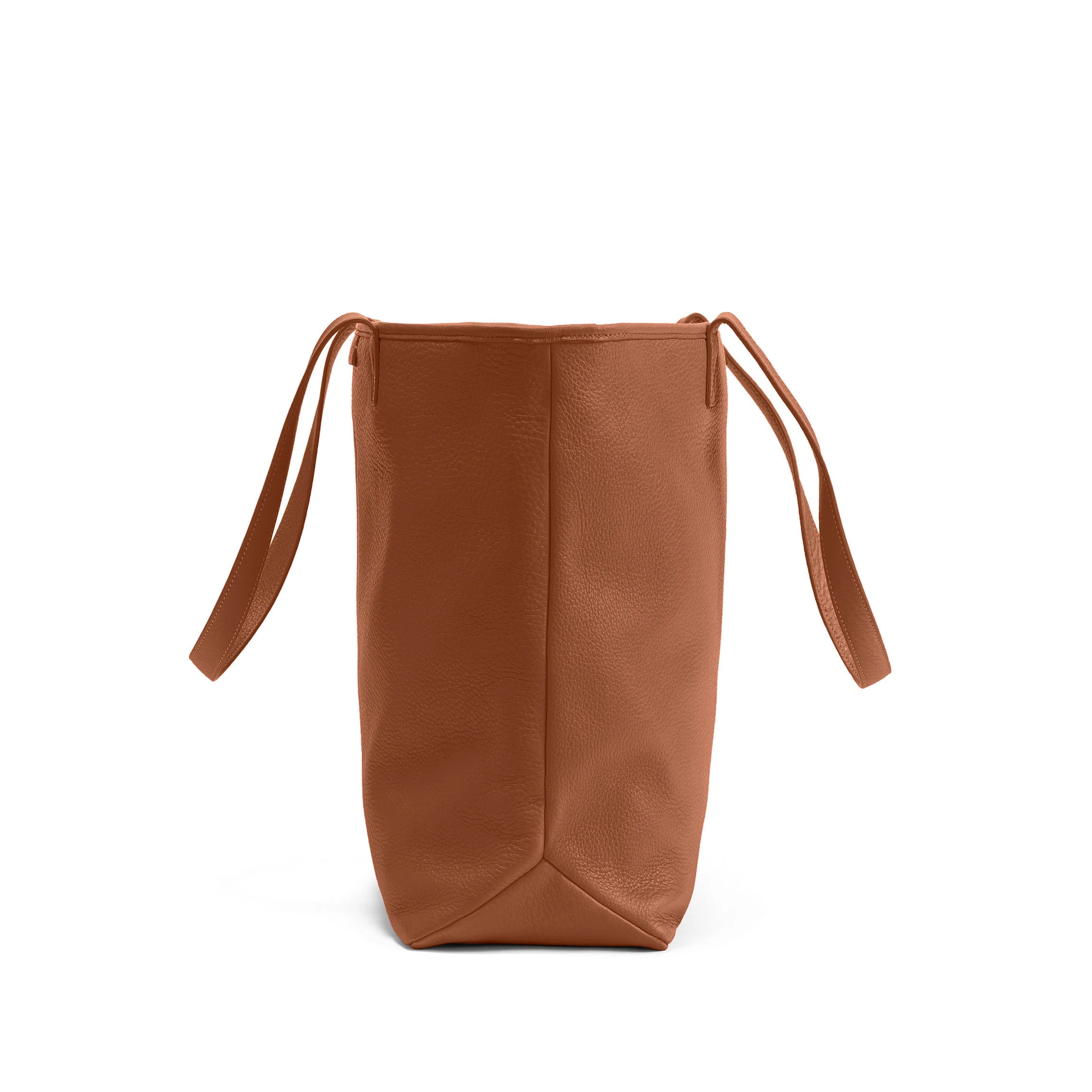 Large Zippered Downtown Tote Saddle Brown - Image 3