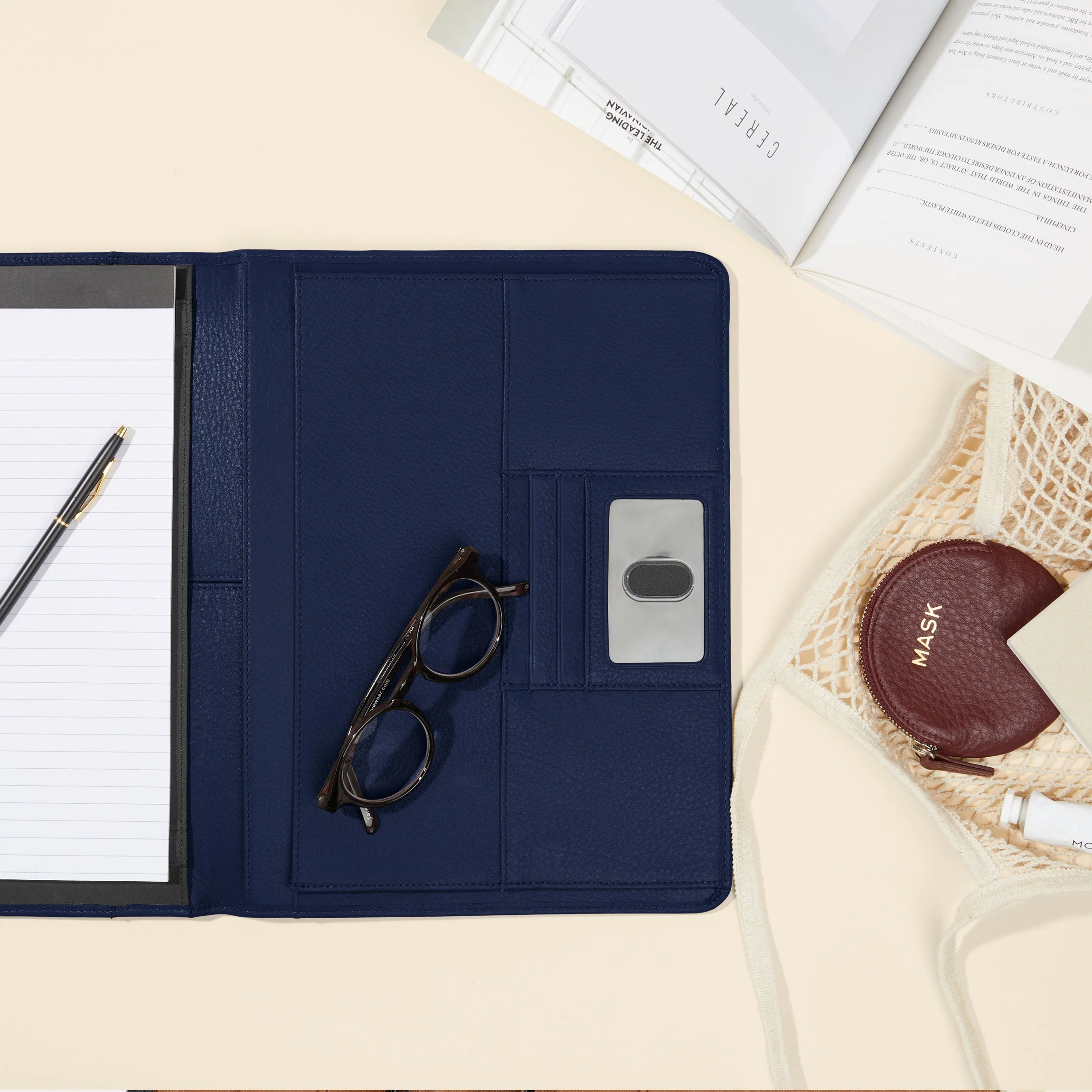Left Handed Deluxe Folio Navy Blue - Image 2
