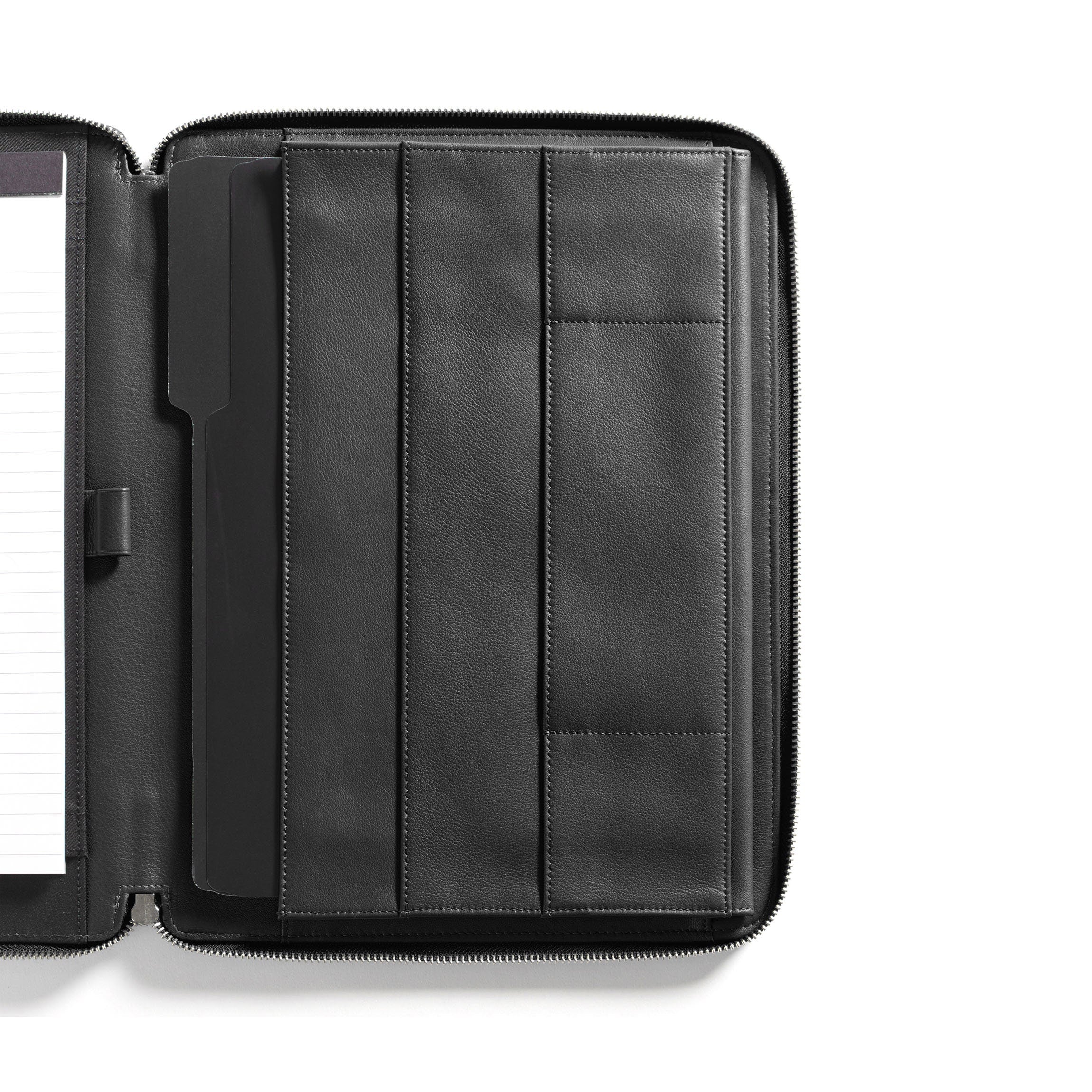 Left Handed Executive Zippered Portfolio Black Onyx - Image 7