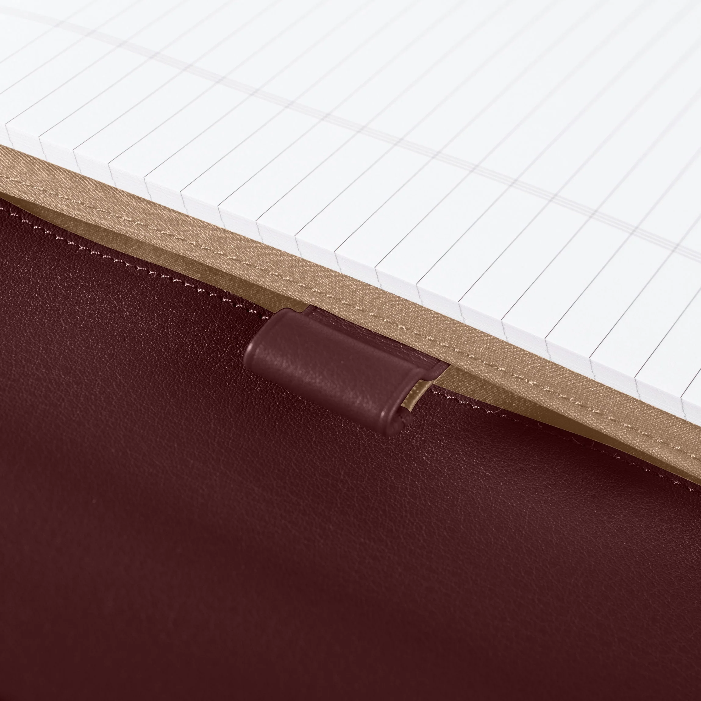 Left Handed Executive Zippered Portfolio Bordeaux - Image 4