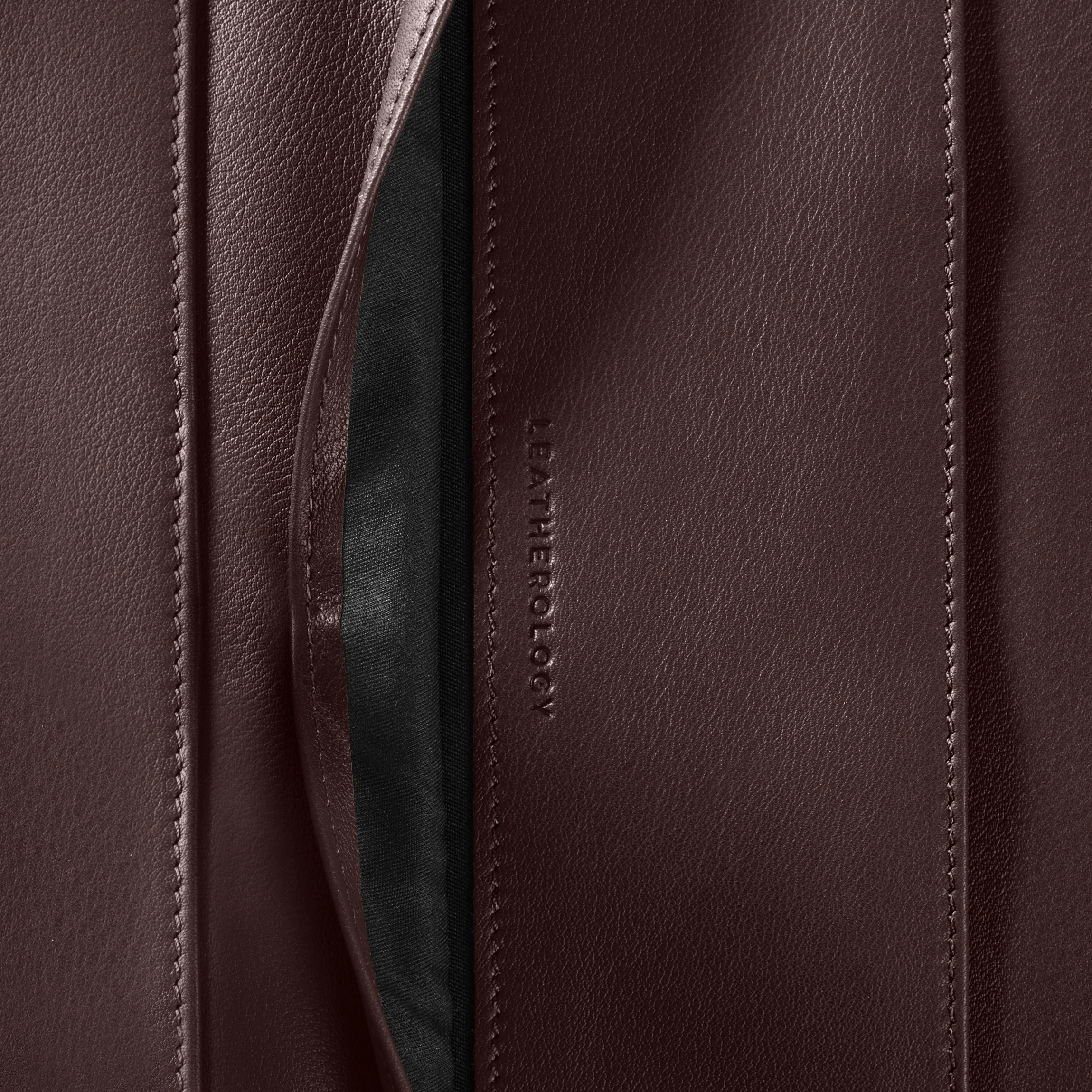Left Handed Executive Zippered Portfolio Brown - Image 6
