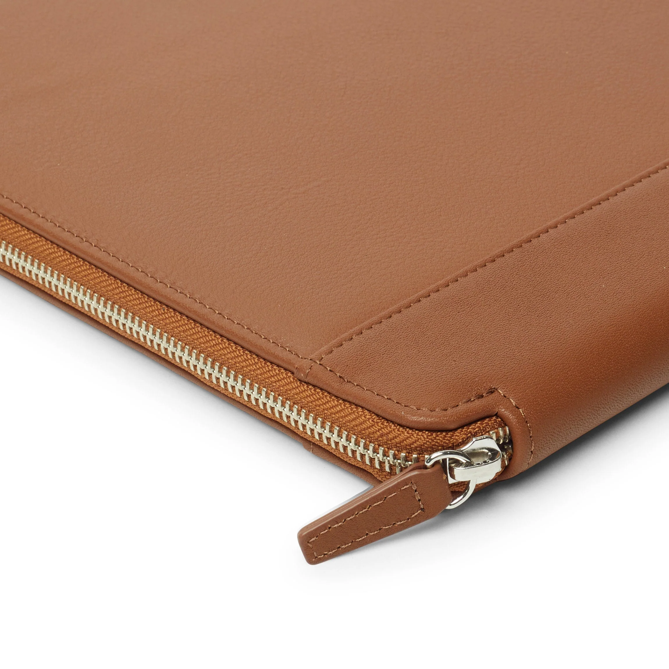 Left Handed Executive Zippered Portfolio Cognac - Image 4