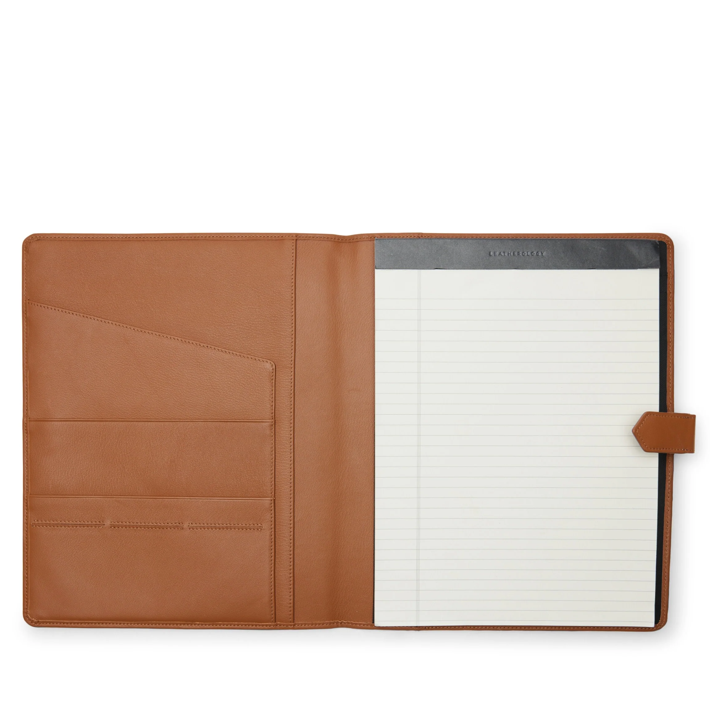 Letter Snap Padfolio Cognac