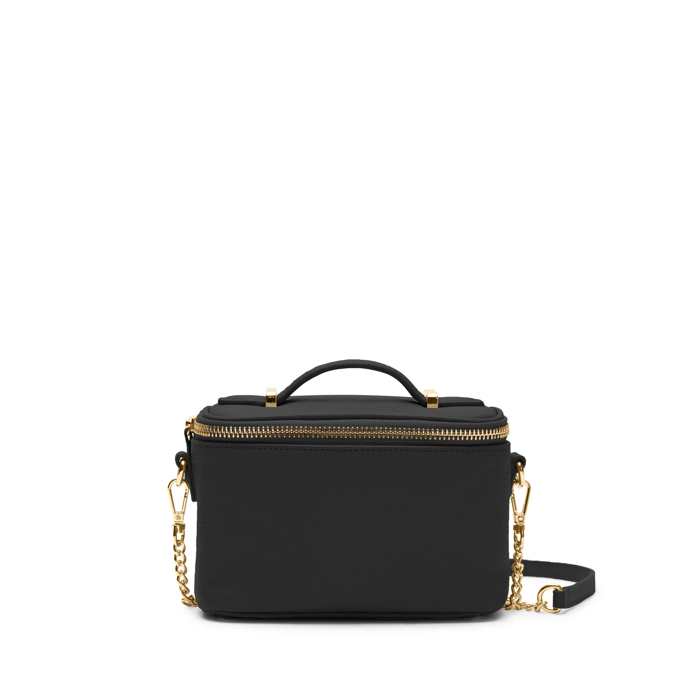 Maddie Micro Train Case Crossbody Black Pebble