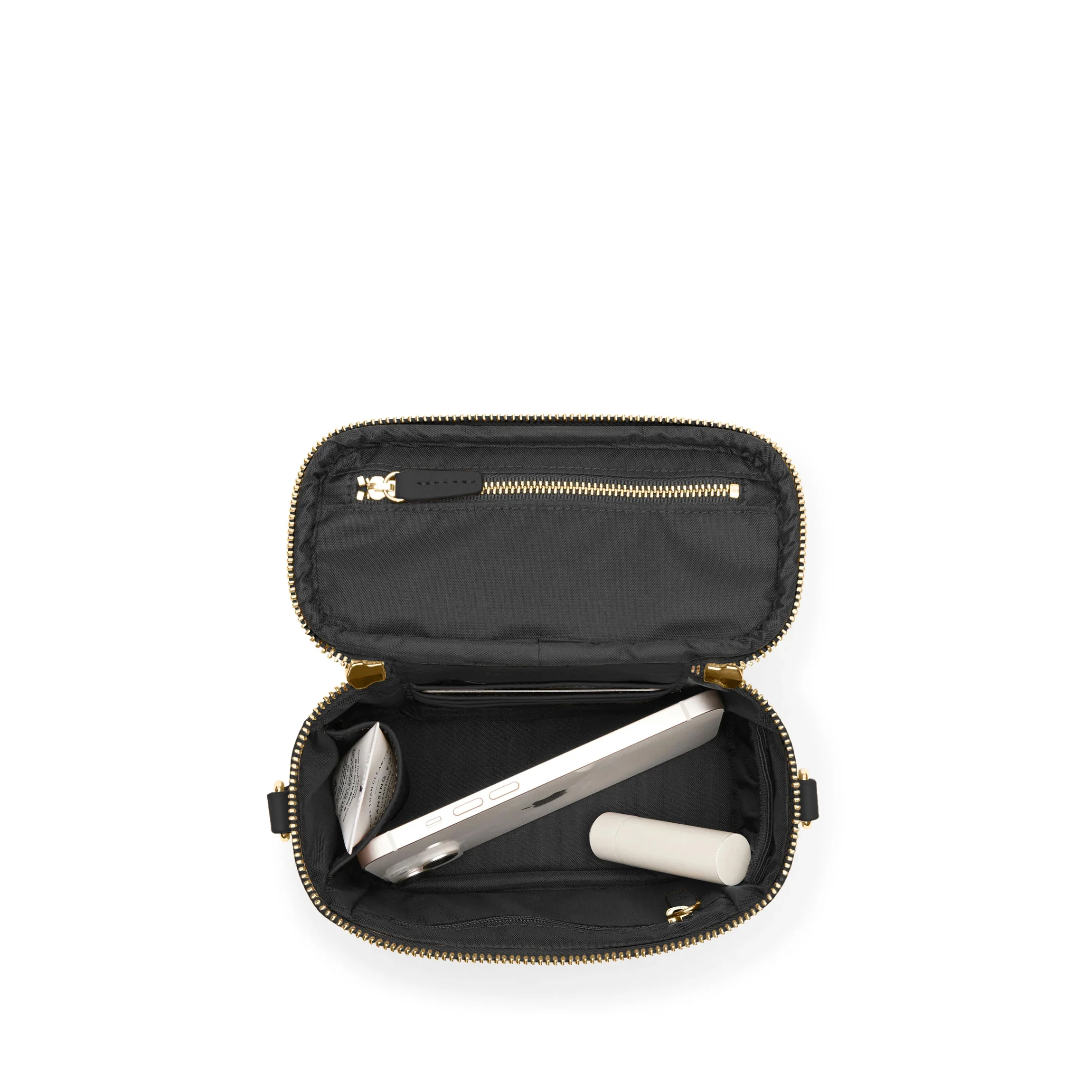 Maddie Micro Train Case Crossbody Black Pebble - Image 5