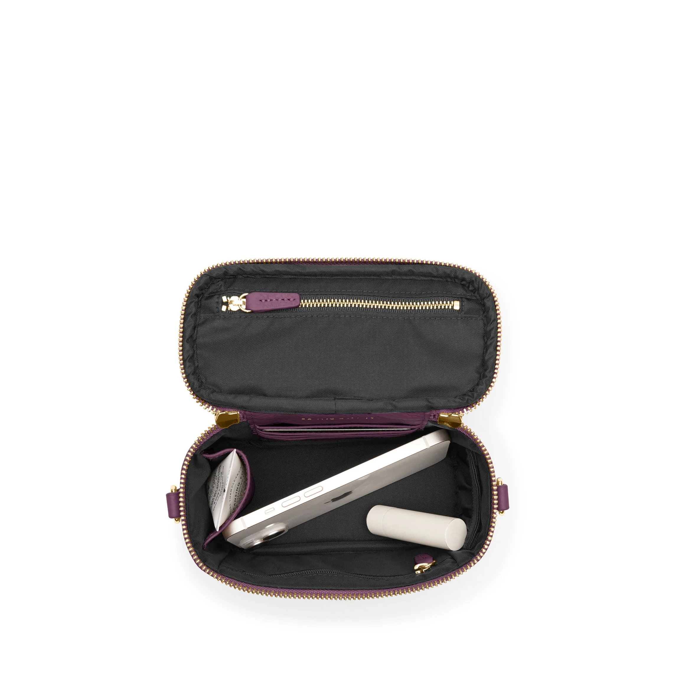 Maddie Micro Train Case Crossbody Deep Plum - Image 5