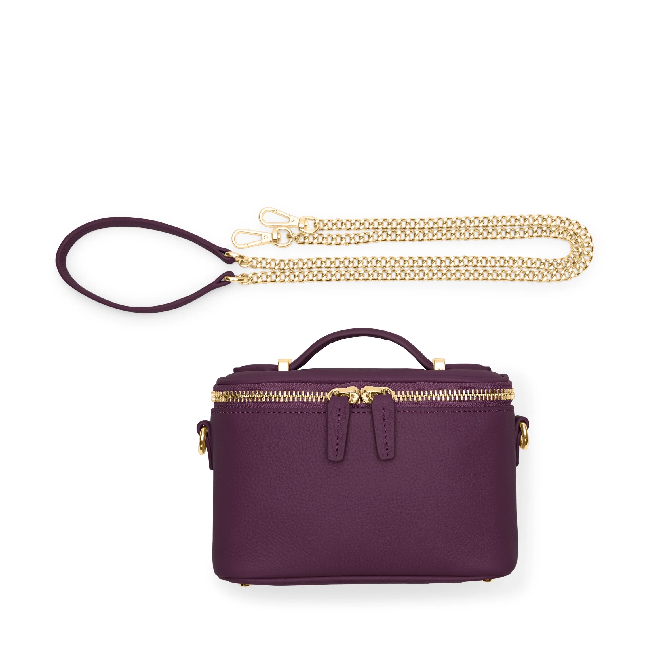 Maddie Micro Train Case Crossbody Deep Plum - Image 7