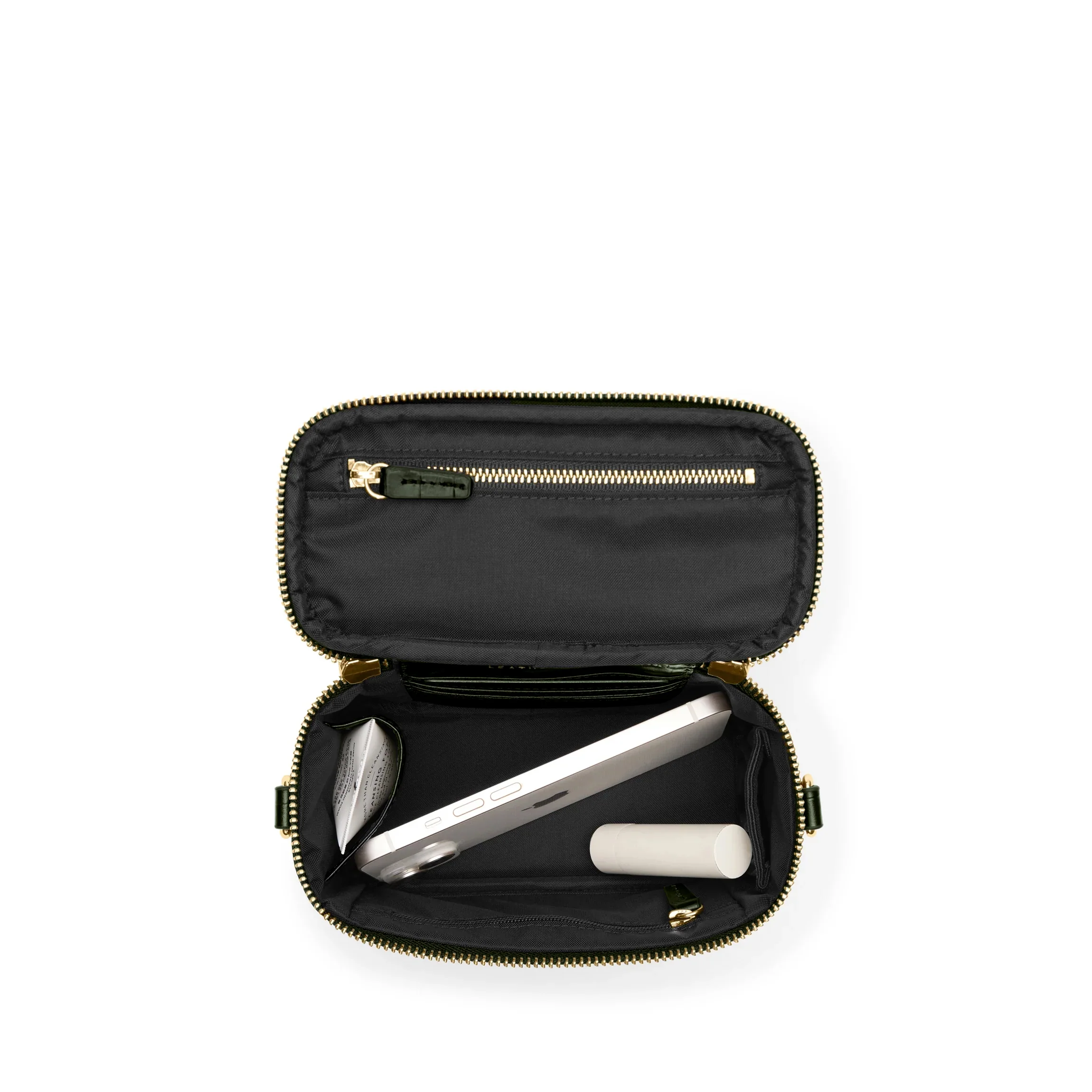 Maddie Micro Train Case Crossbody Forest Croc - Image 4