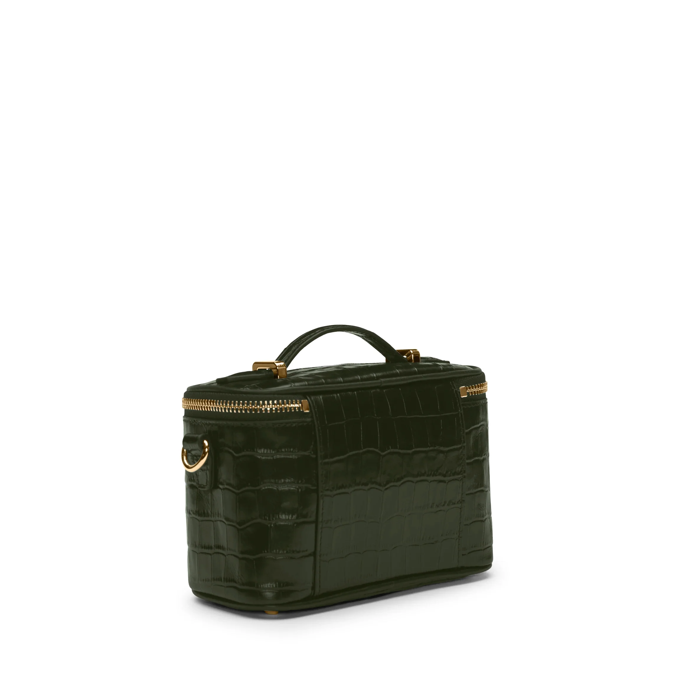 Maddie Micro Train Case Crossbody Forest Croc - Image 7