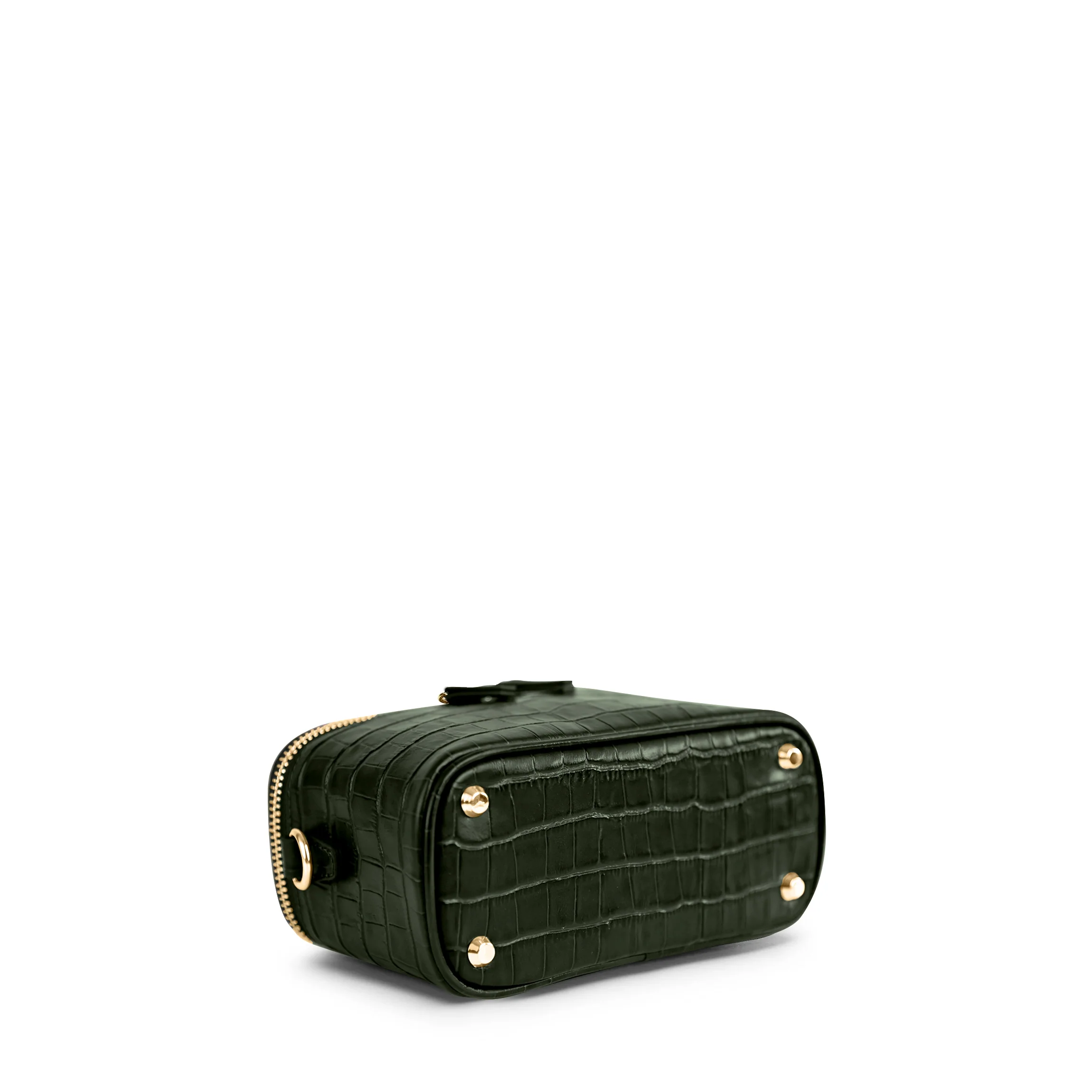 Maddie Micro Train Case Crossbody Forest Croc - Image 8