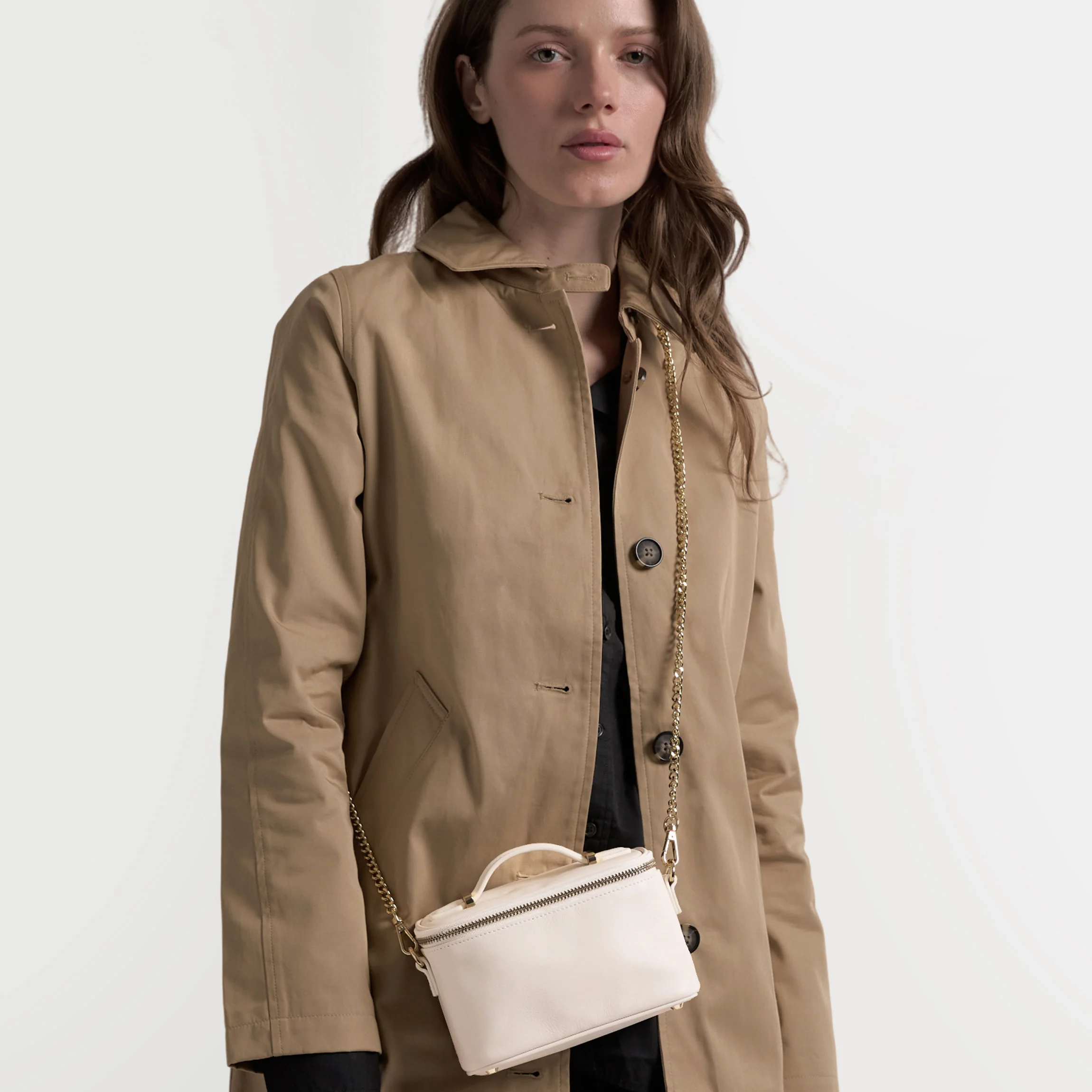 Maddie Micro Train Case Crossbody Ivory - Image 2
