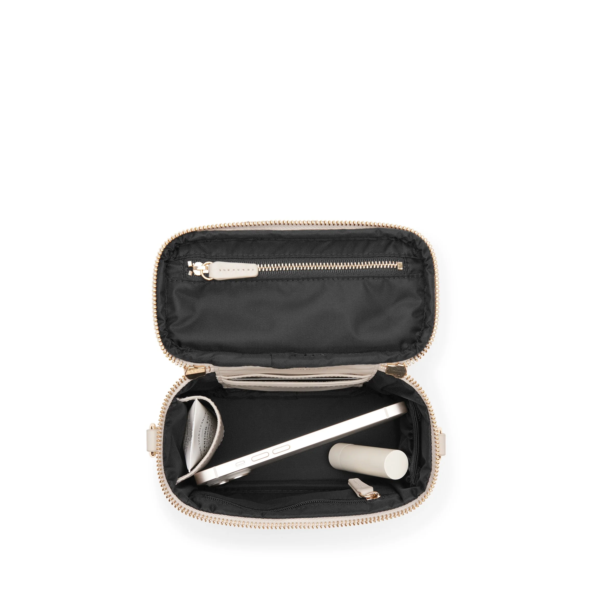 Maddie Micro Train Case Crossbody Ivory - Image 5