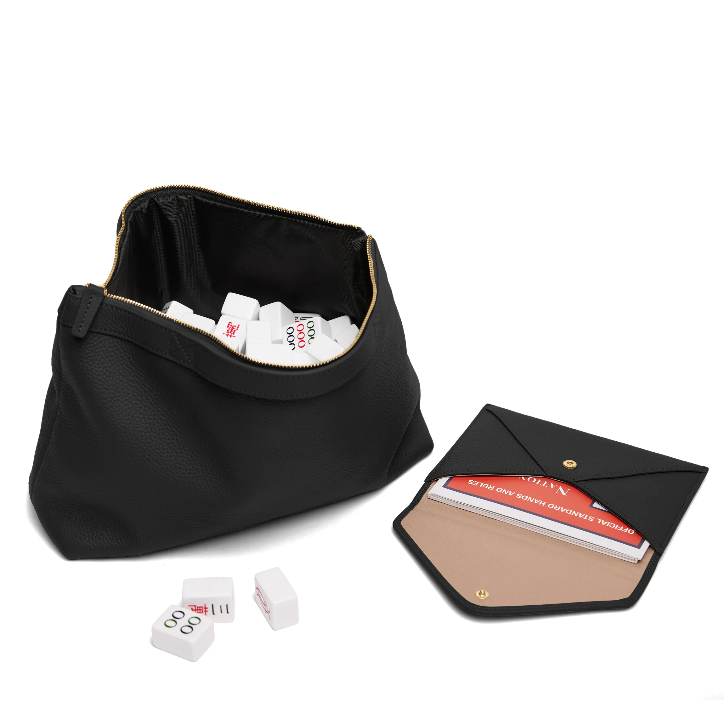 Mahjong Carrier Set Black Pebble - Image 2