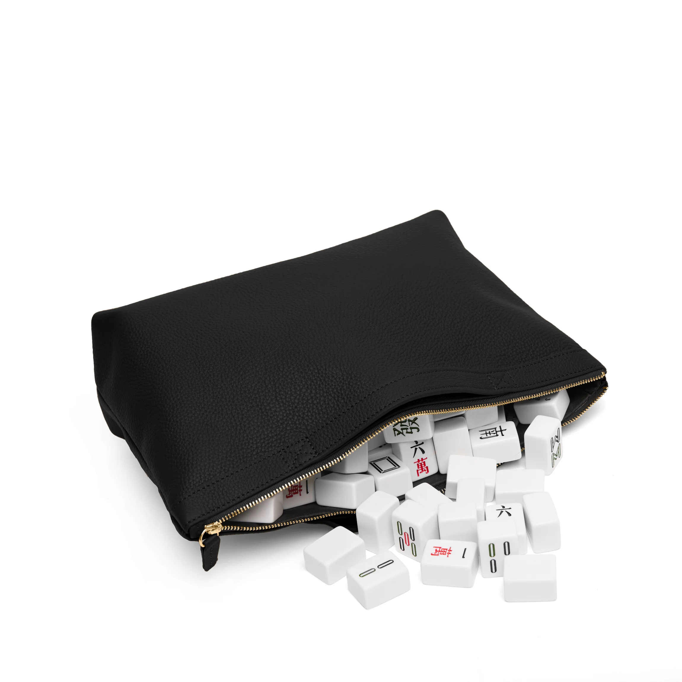 Mahjong Tile Pouch Black Pebble