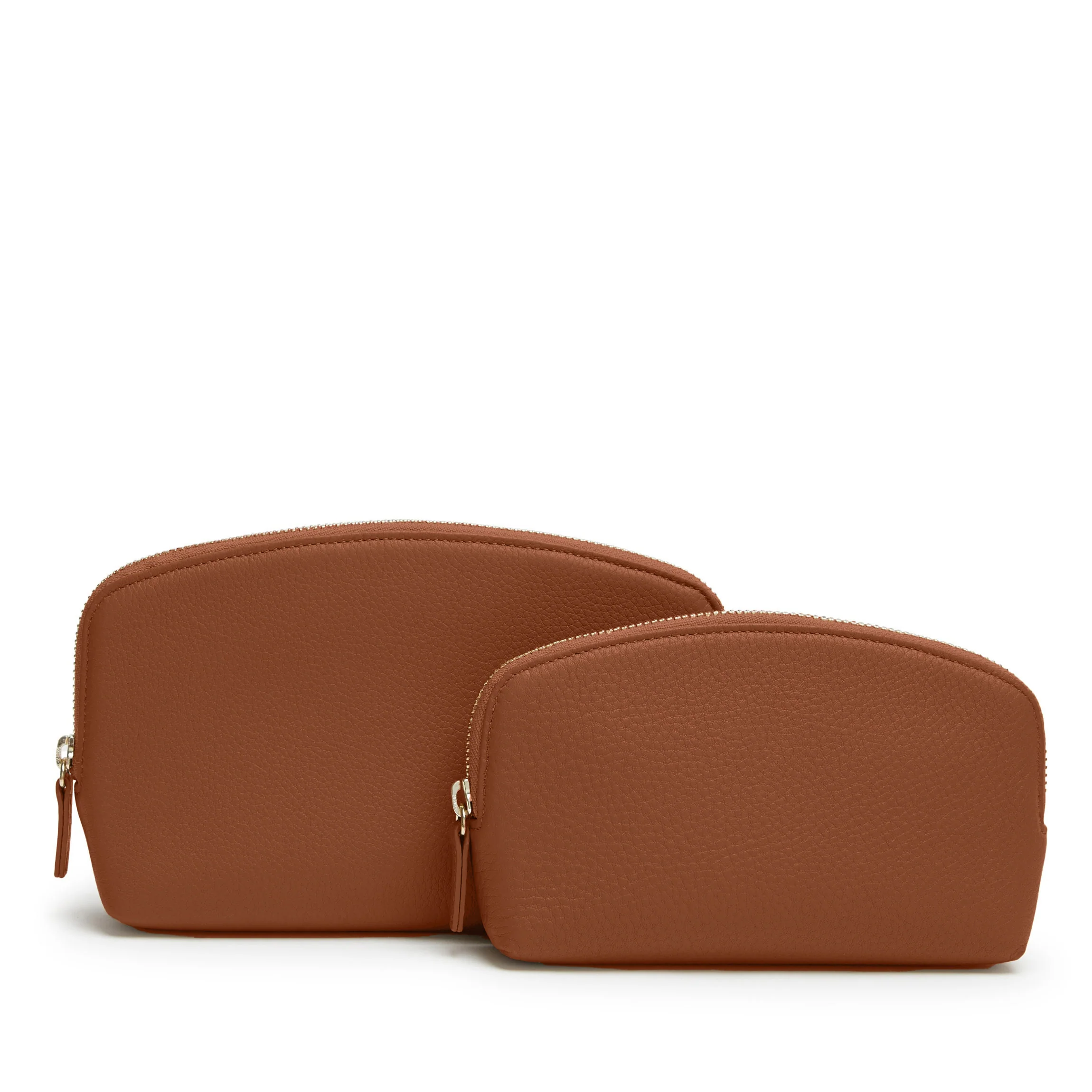 Makeup Pouch Set Saddle Brown