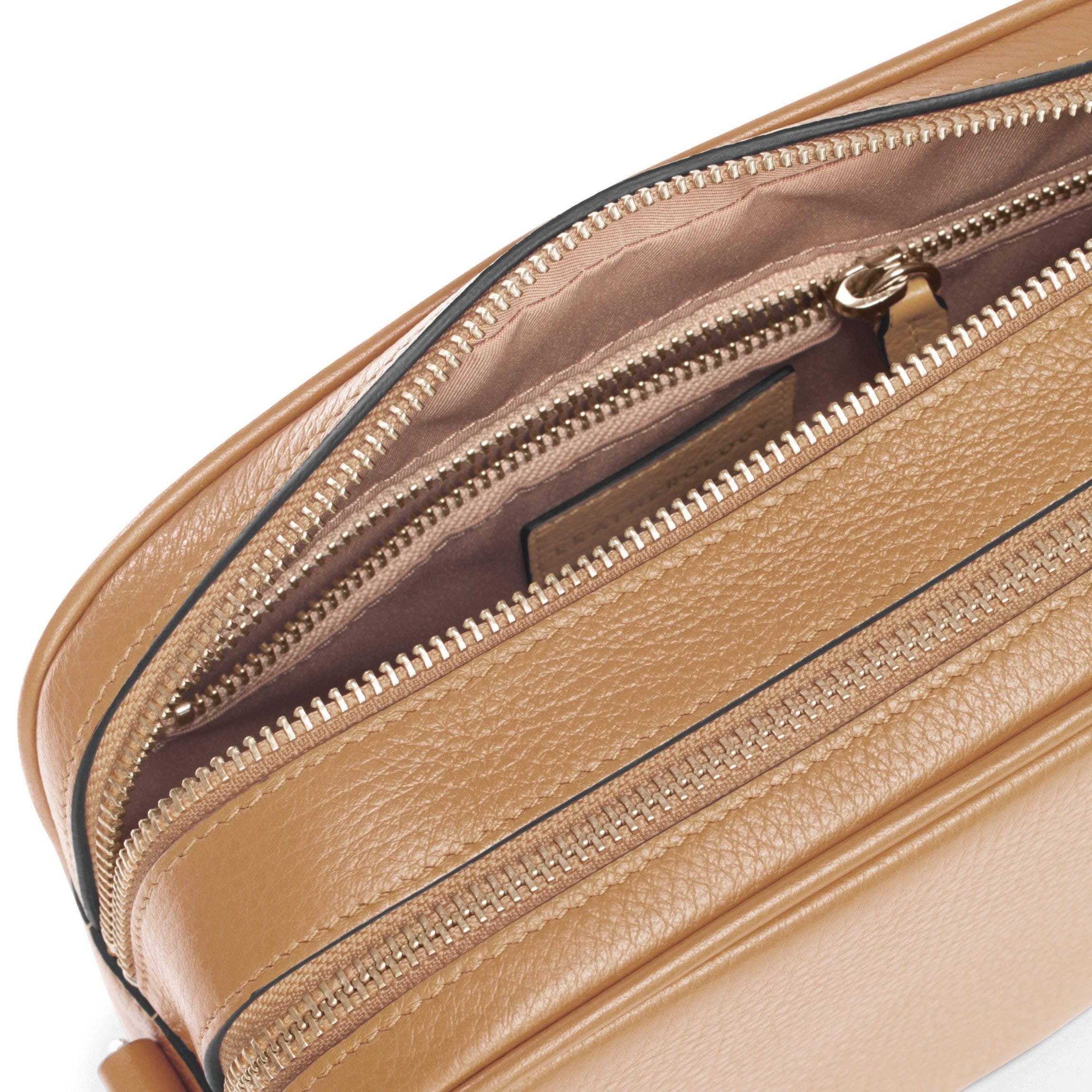 Meadow Double Zip Camera Bag Camel - Image 5