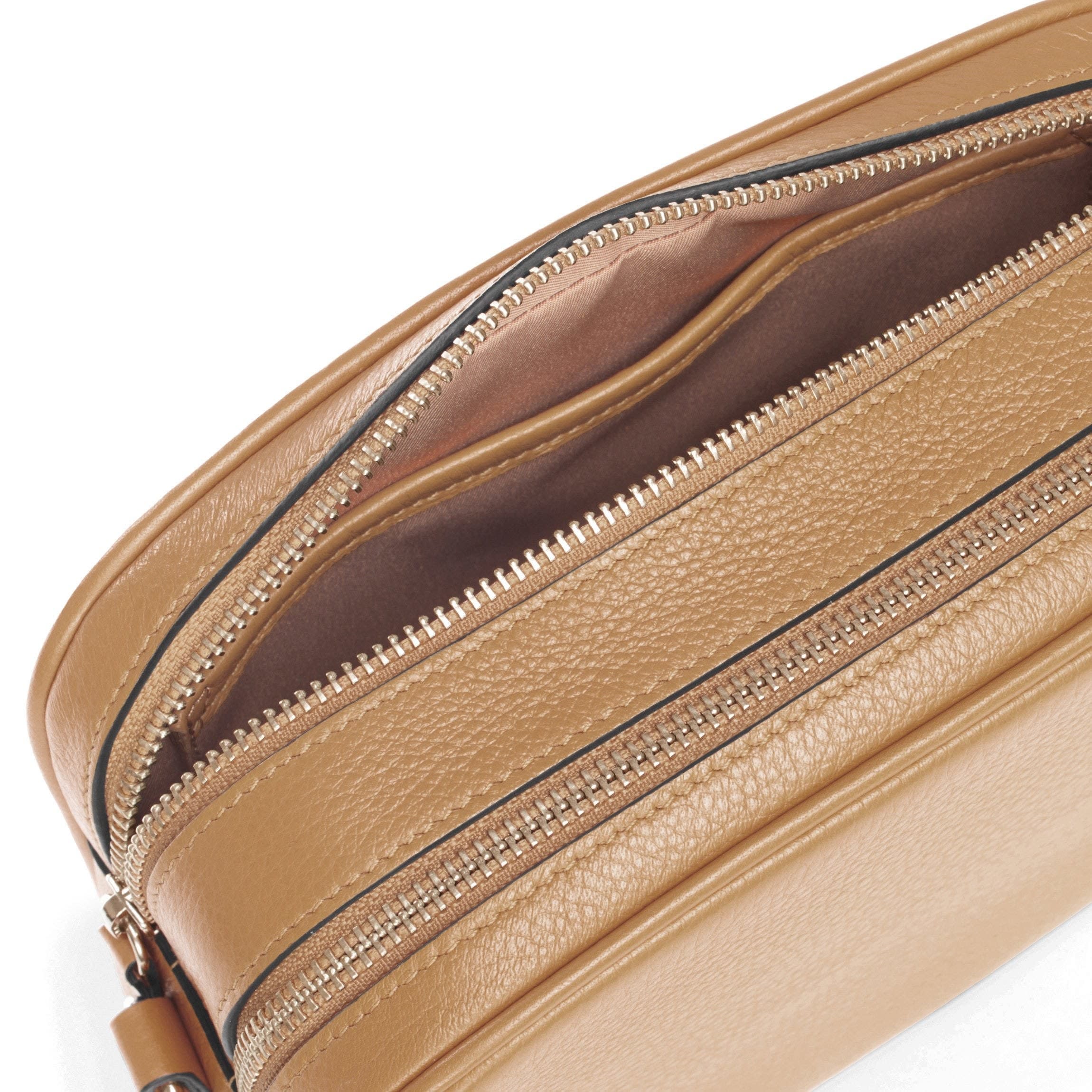 Meadow Double Zip Camera Bag Camel - Image 6