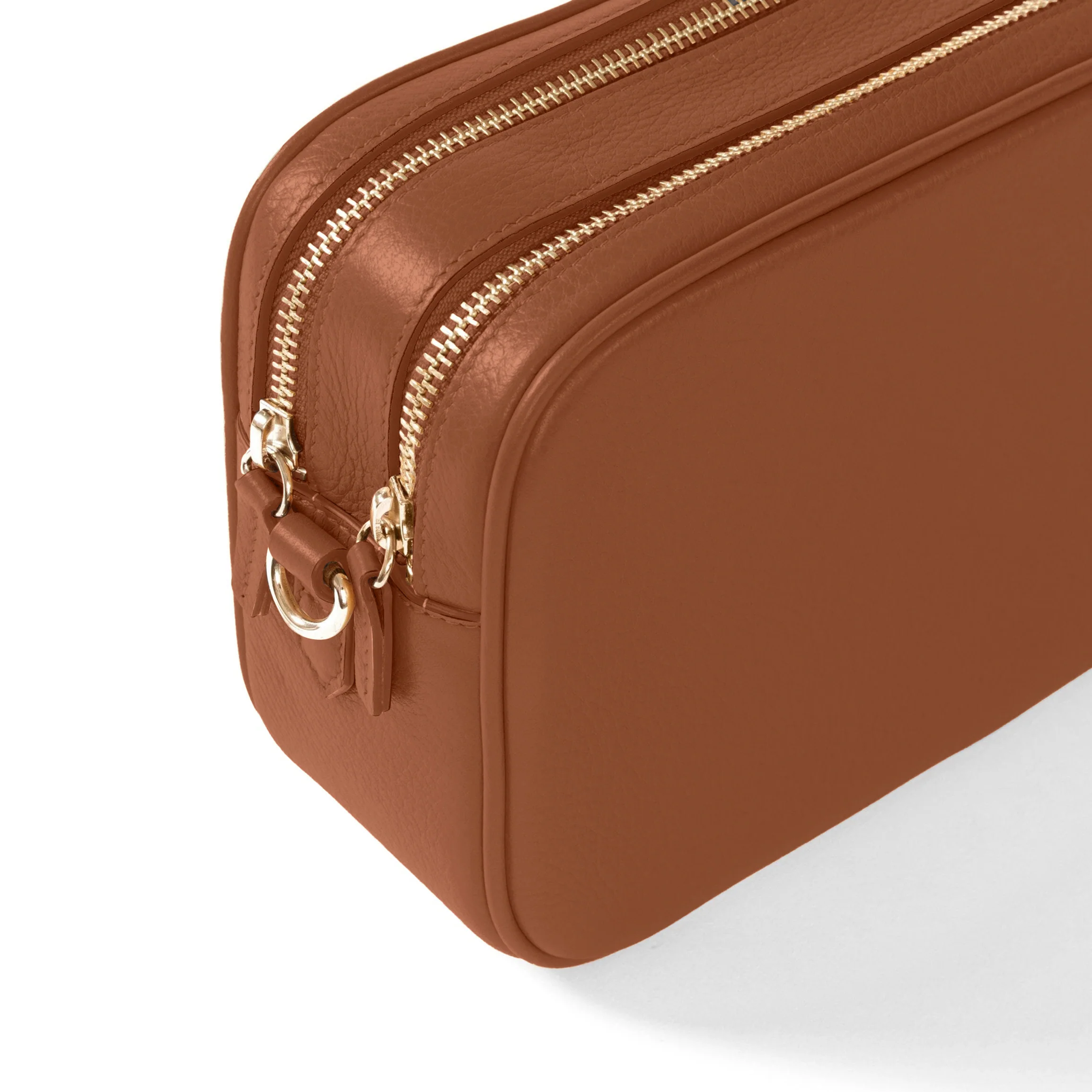 Meadow Double Zip Camera Bag Saddle Brown - Image 4