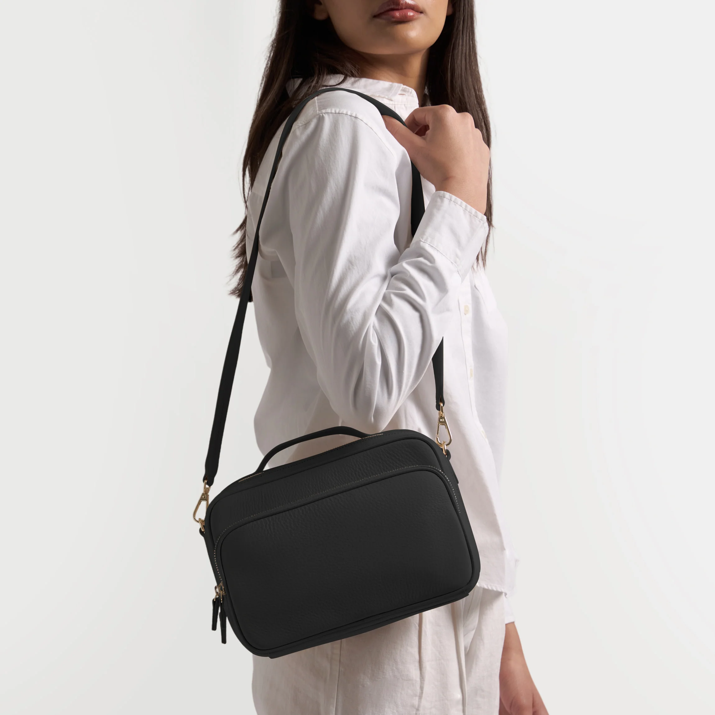 Meadow Large Satchel Black Pebble - Image 2